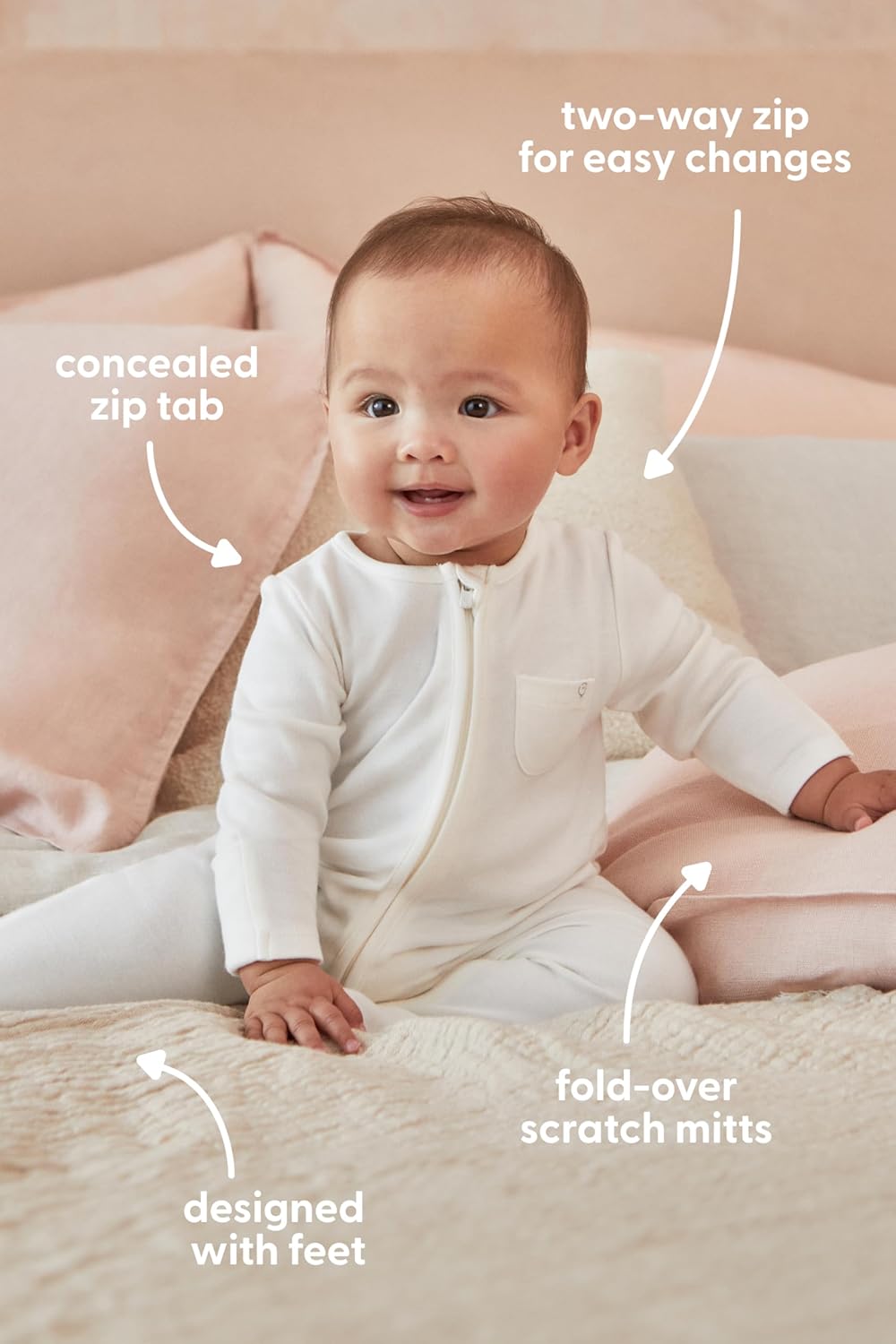 MORI Baby Unisex Clever Pajamas 4-pack