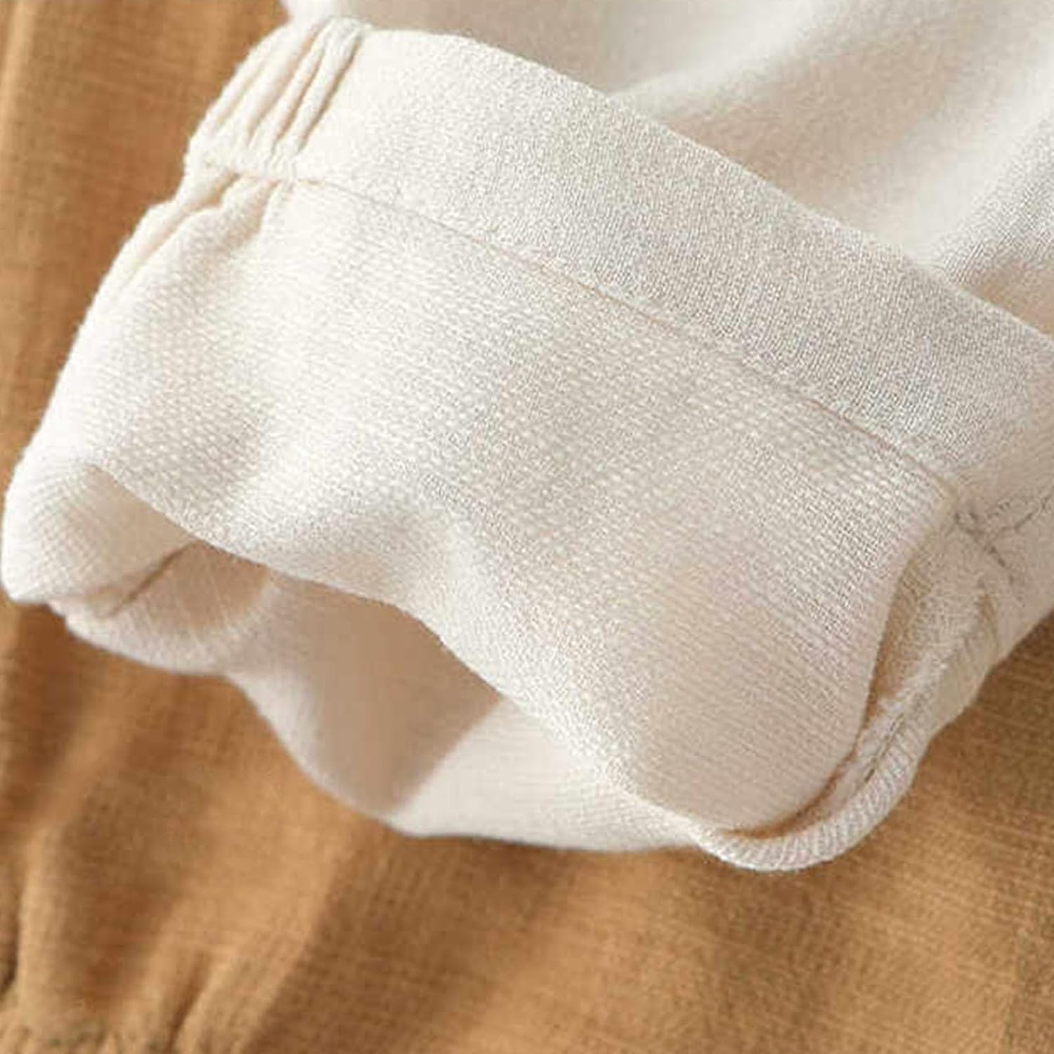 Boys Cotton Linen Shorts Elastic Waist for Summer