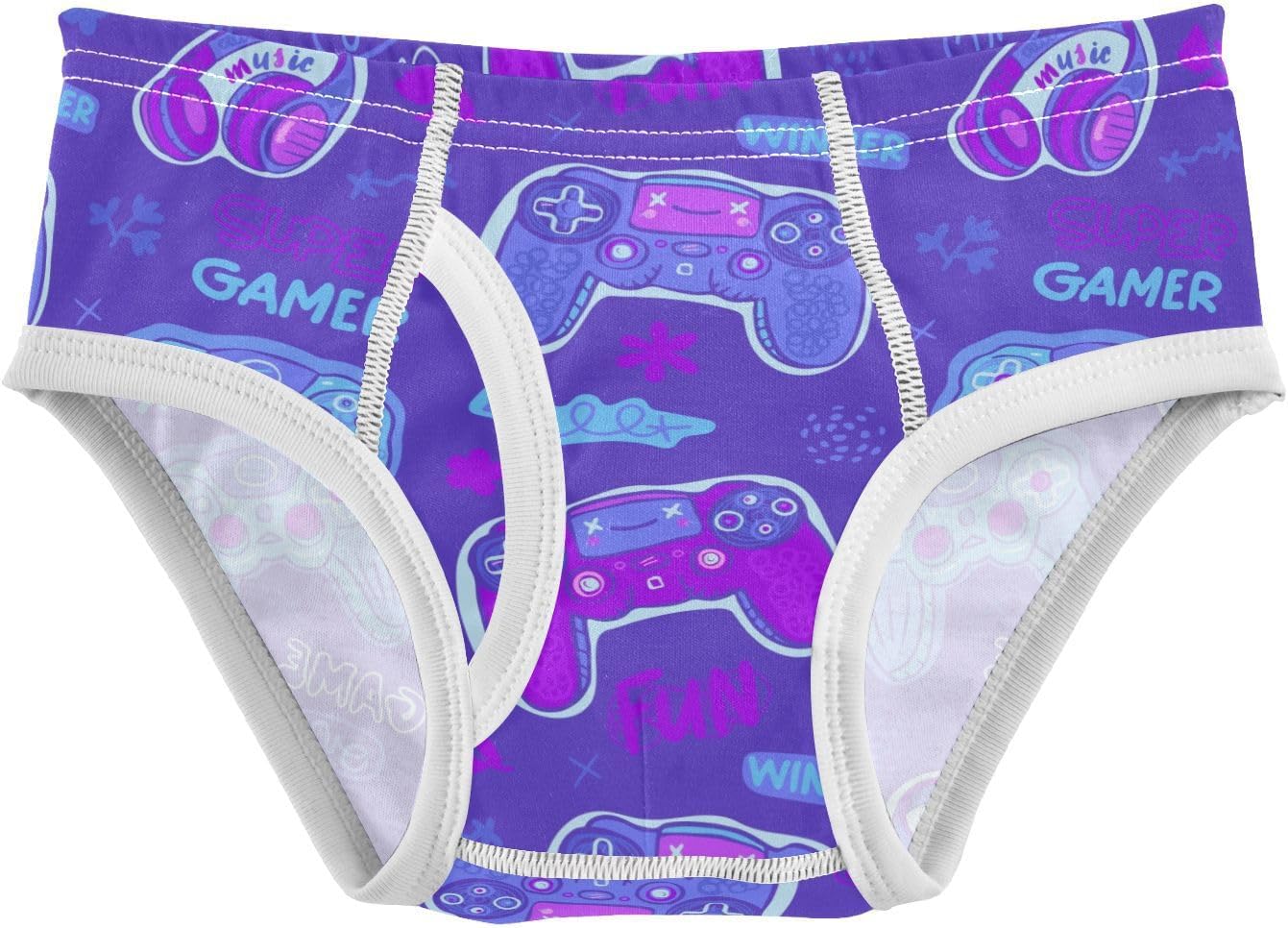 KLL Cute Pattern Joysticks Flowers Hearts Underwear for Toddler Boys 2T-8Y