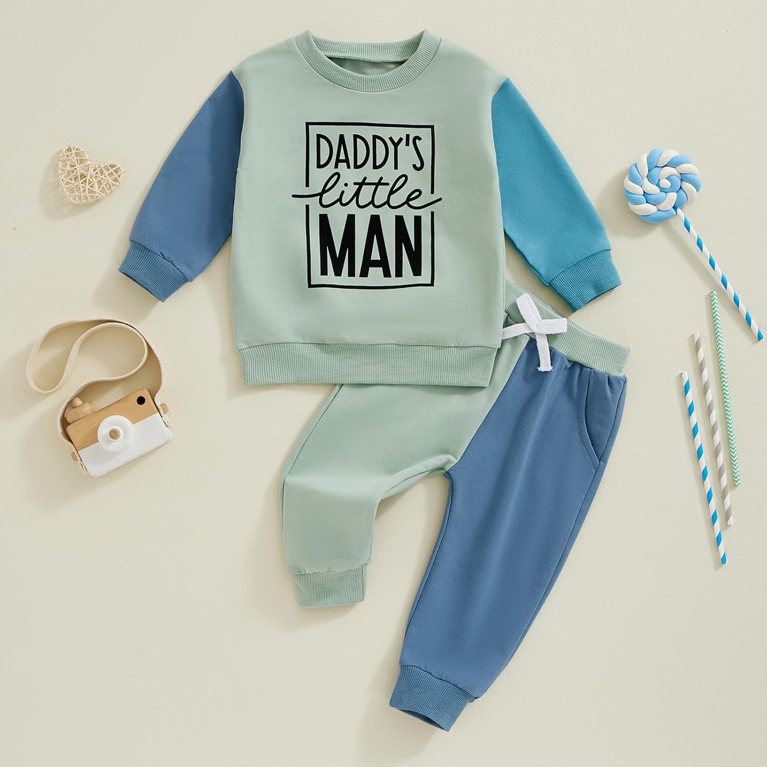 Baby Boy Contrast Letter Print Outfit