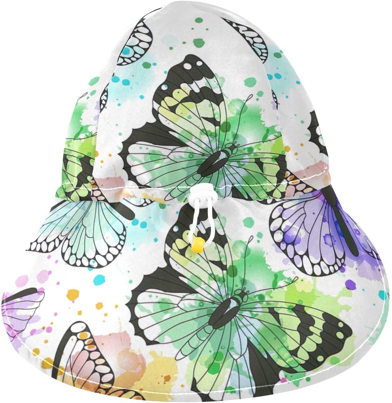 Stylish UV Protect Sun Hat for Babies with Butterfly Silhouettes Adjustable UPF50