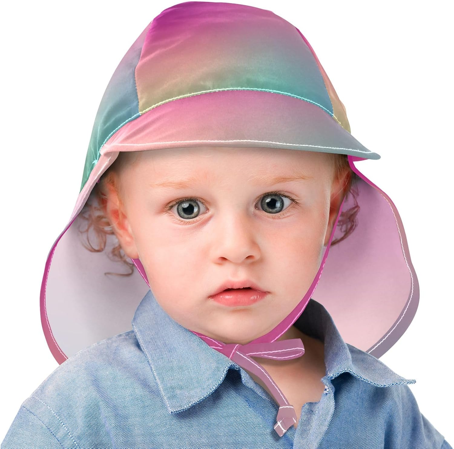 RPLIFE Red Polka Dot Black Beach Baby Sun Hat