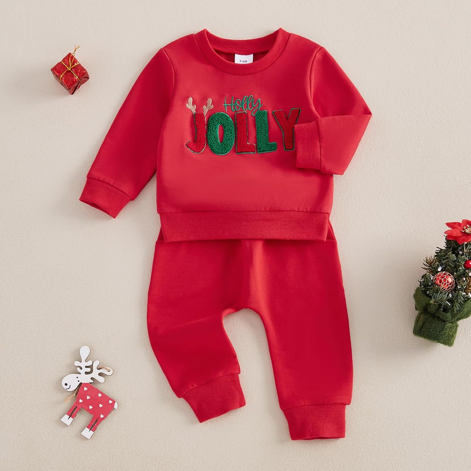 Toddler Girl Boy Christmas Outfits Set