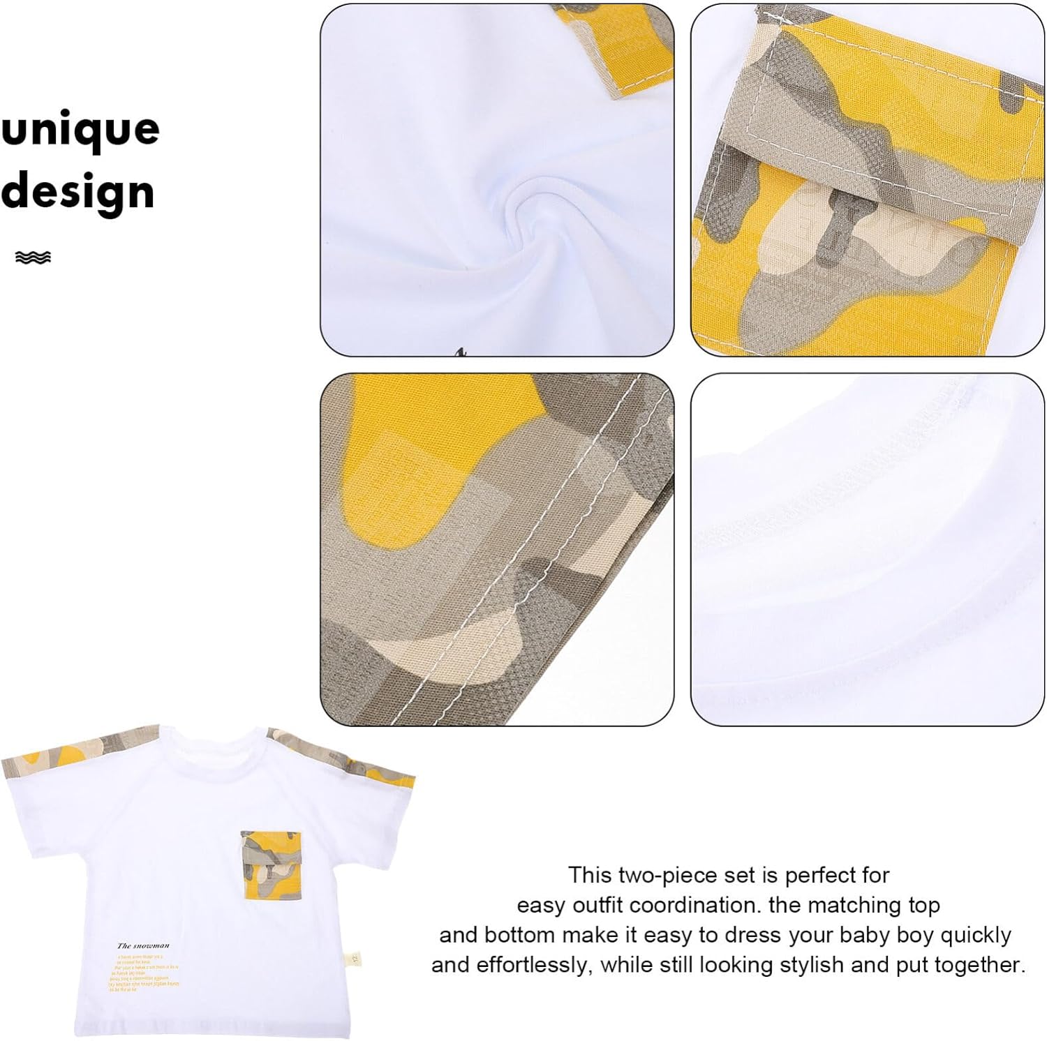 Callaron Toddler Boys Summer Outfit - Shirts and Pants Set