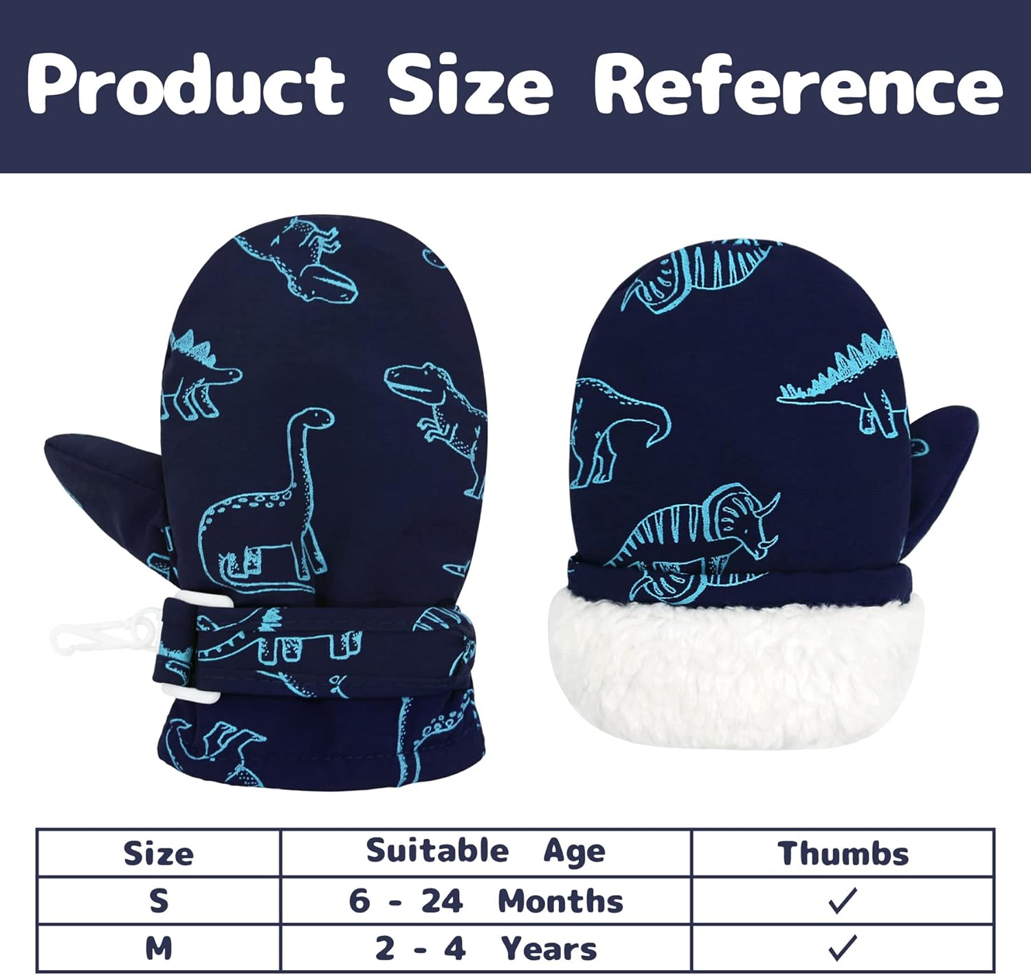 Olreco Toddler Waterproof Mittens Gloves - Warm Durable and Waterproof for Winter