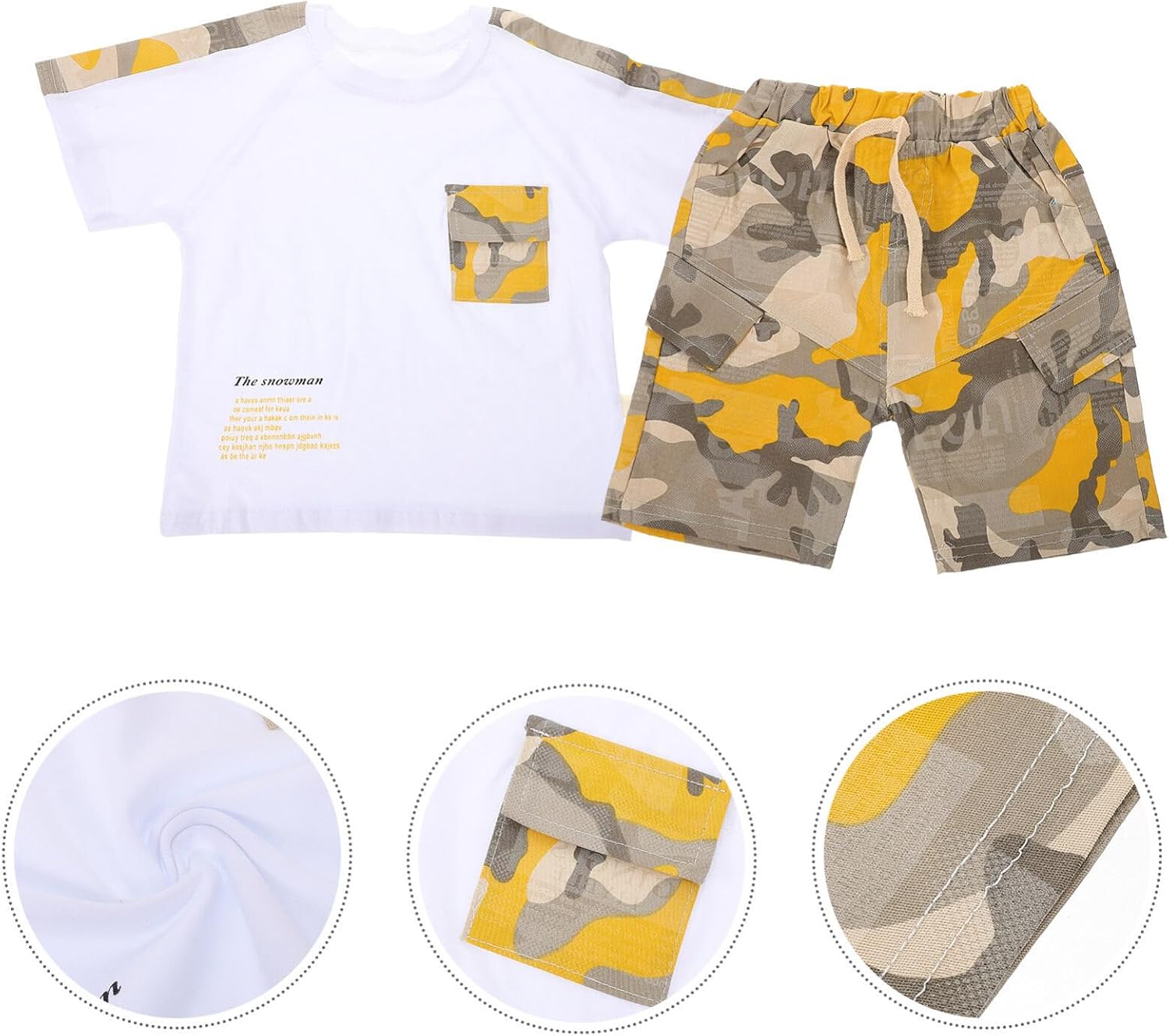 Callaron Toddler Boys Summer Outfit - Shirts and Pants Set