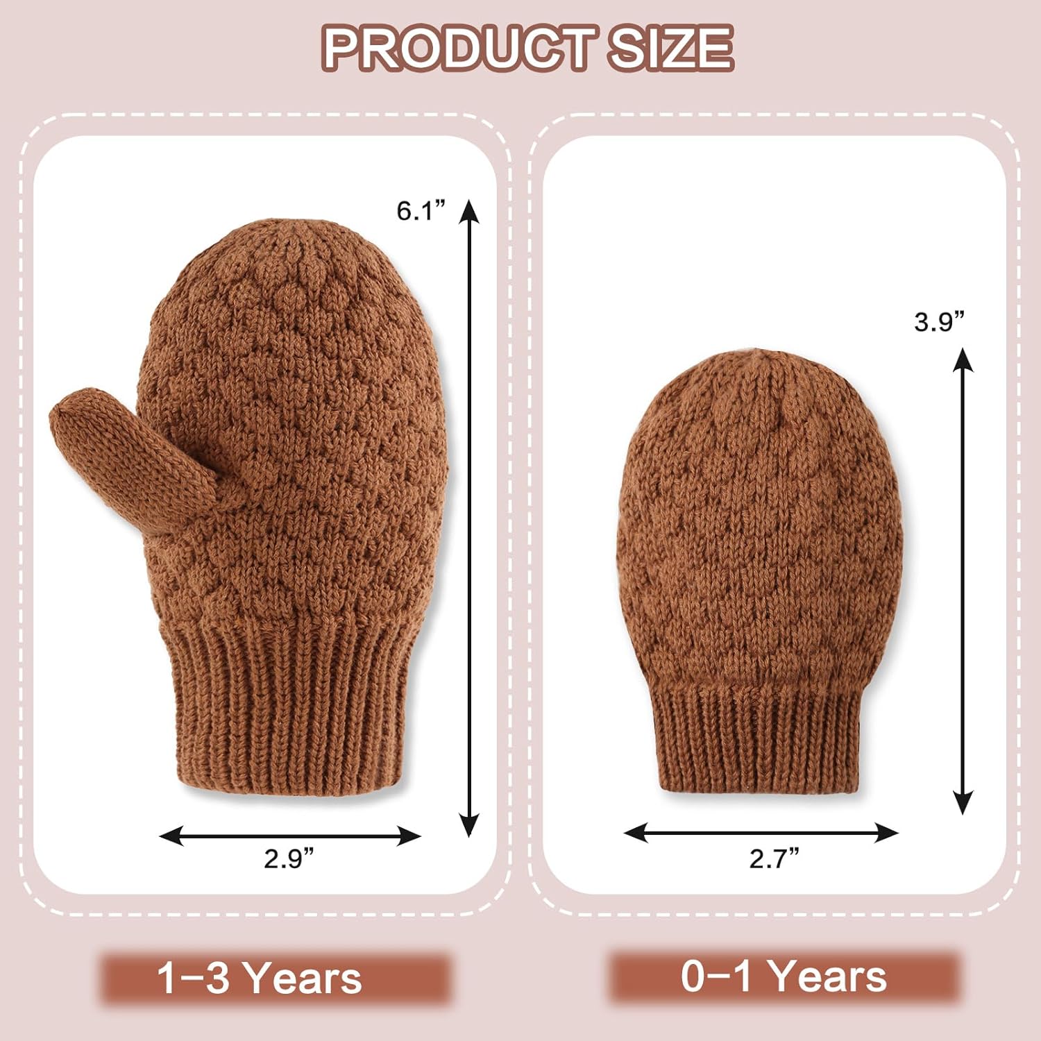 Warm Stretchy Toddler Mittens Perfect Gift for Kids Soft Flexible and Durable