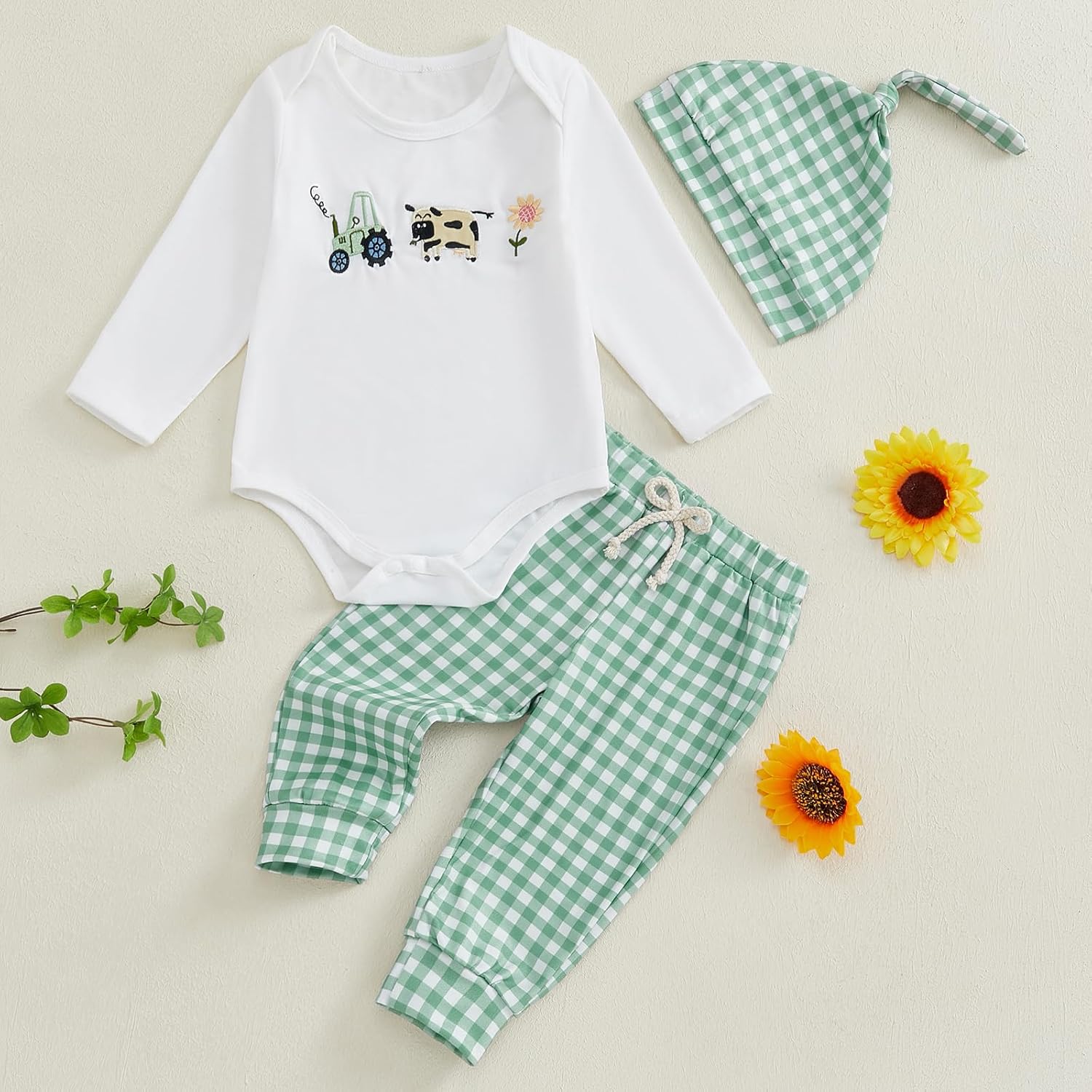 Adorable Newborn Boys Pants Set Romper - Soft and Fashionable