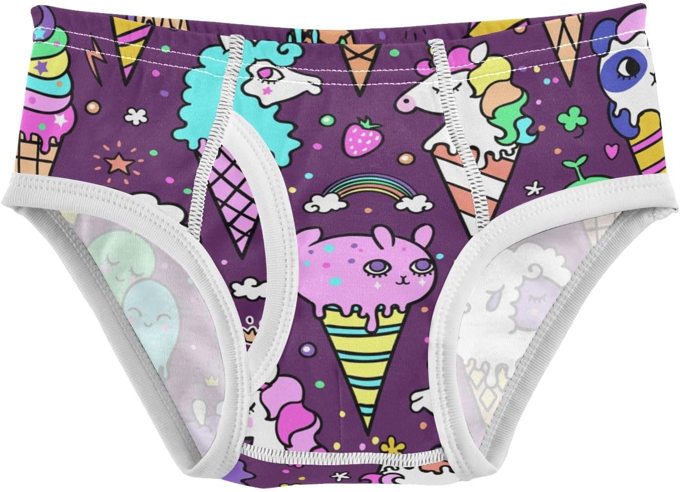 KLL Purple Unicorn Cute Animal Briefs for Boys