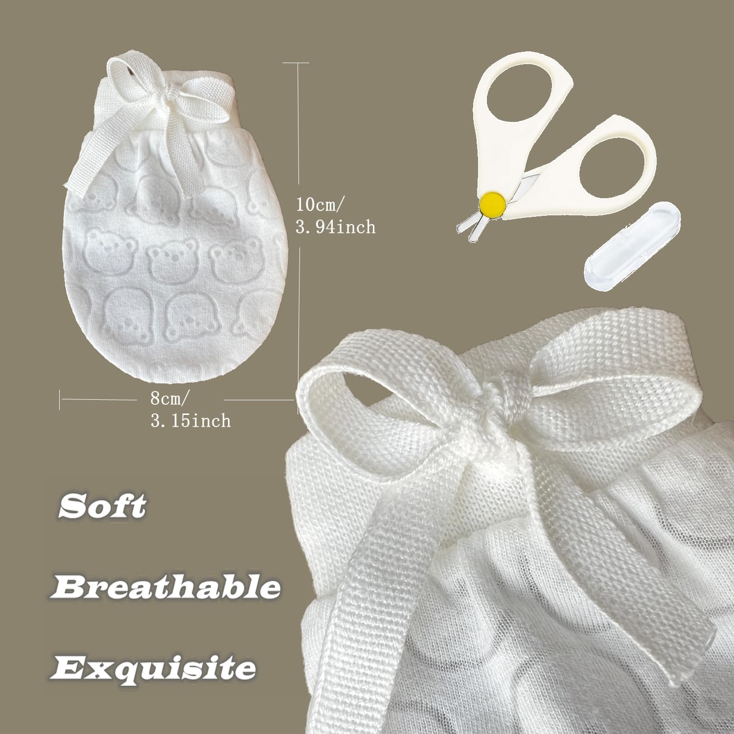 Perfect preemie baby mitten gloves set for boys and girls
