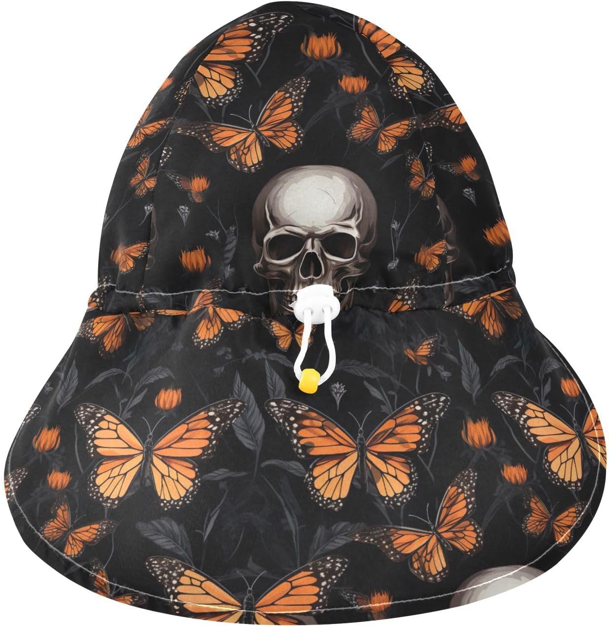 J JOYSAY Skull Butterflies Toddler Sun Hat UPF 50