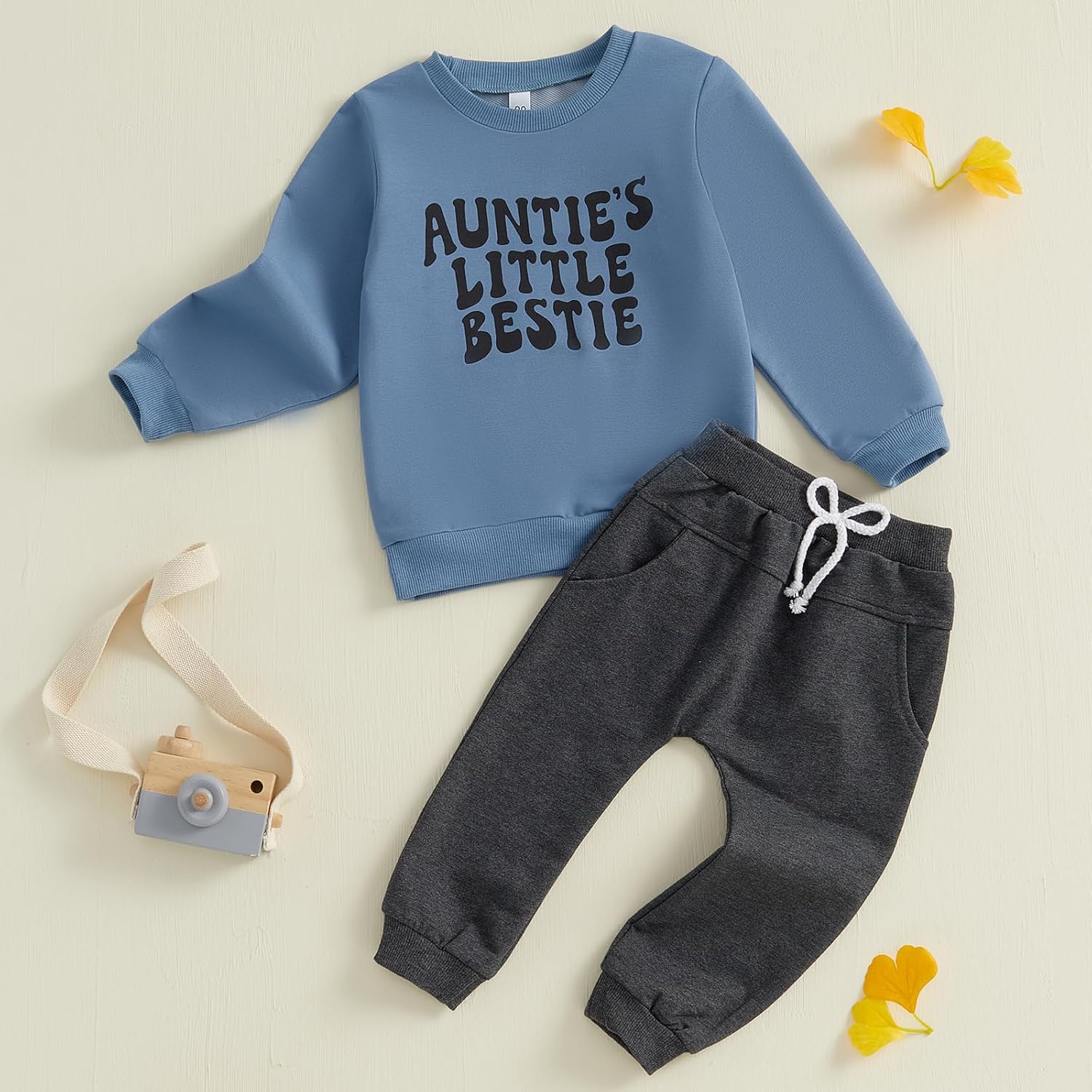 Mabackly Baby Boys Set Long Sleeve Sweater with Print