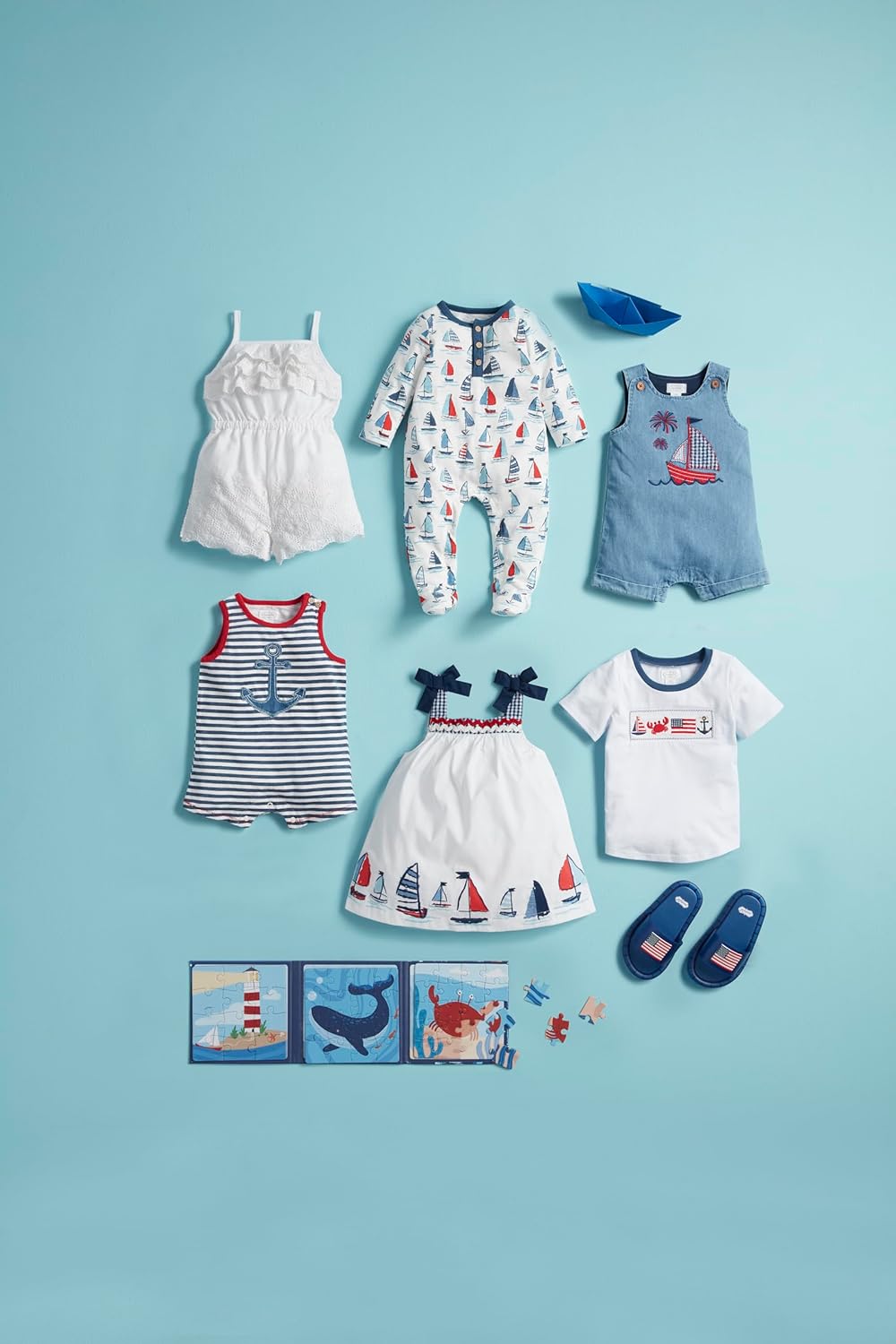 Mud Pie Baby Boys Sailboat Sleepy - Warm and Cozy