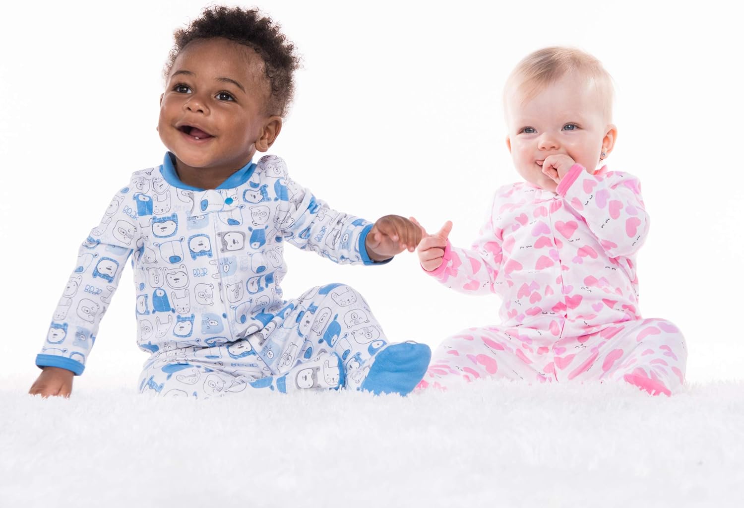 Lamaze Baby Boys Super Combed Natural Cotton Sleep N Play 2-Pack