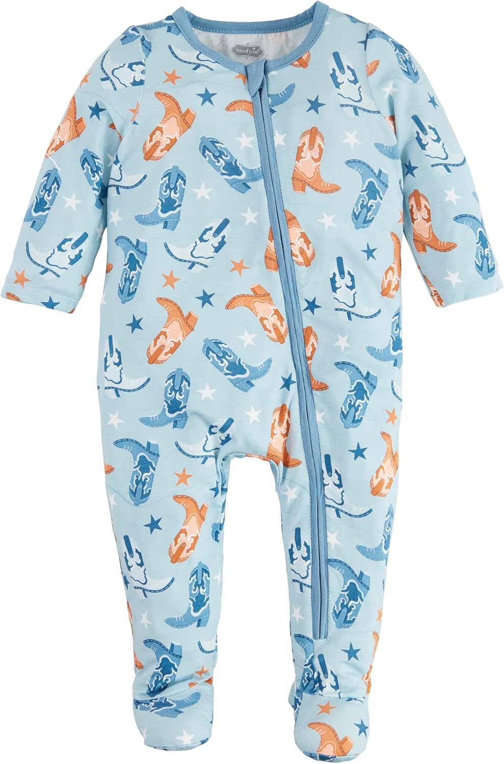 Mud Pie Baby Boys Blue Cowboy Thermal sleeper
