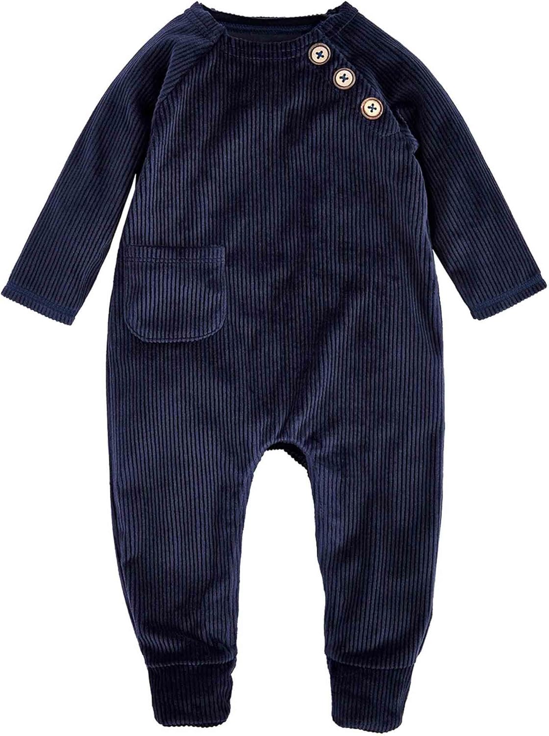 Navy Velour Baby Sleeper