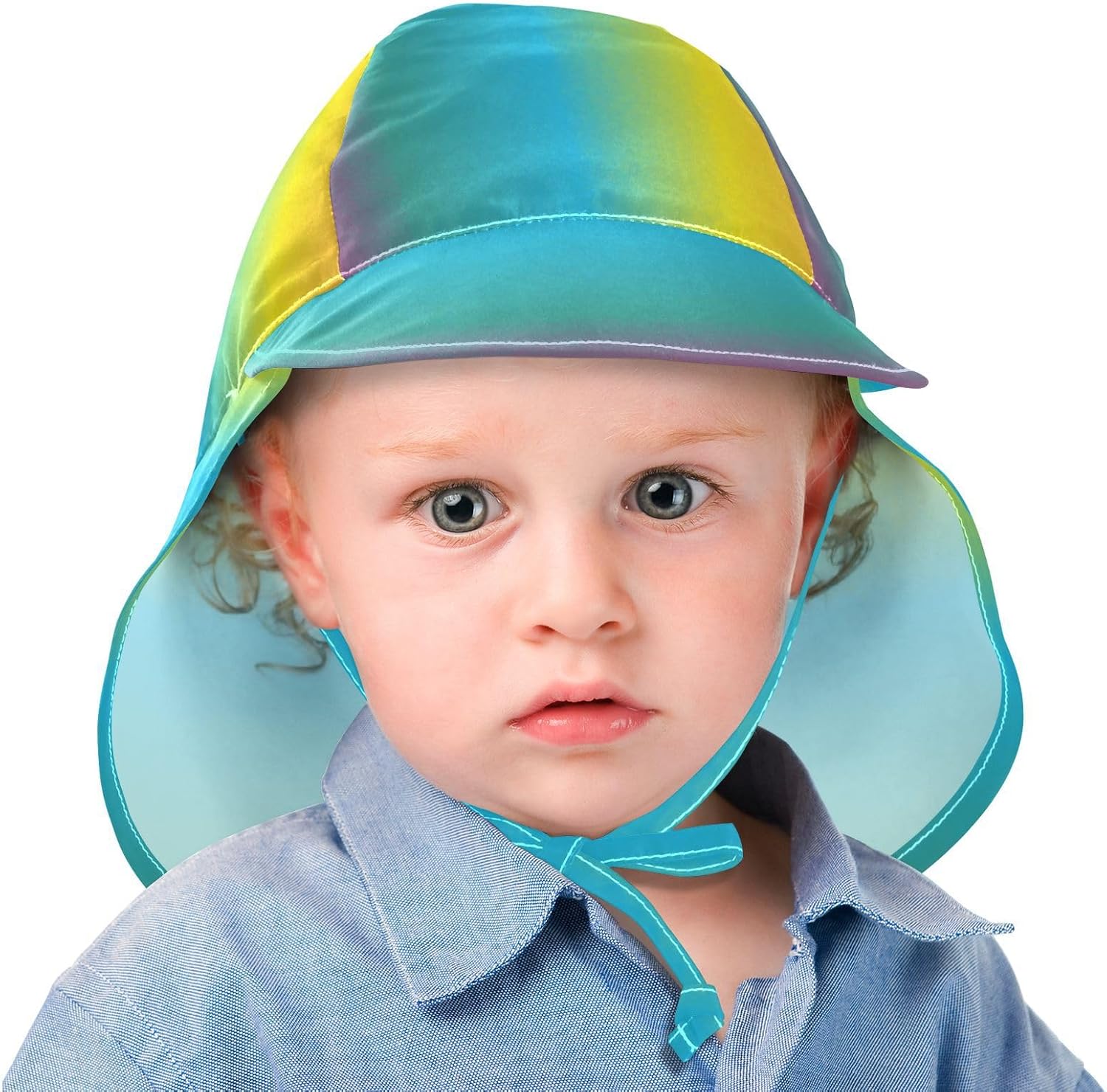 Adjustable Pink Gradient Toddler Sun Hat
