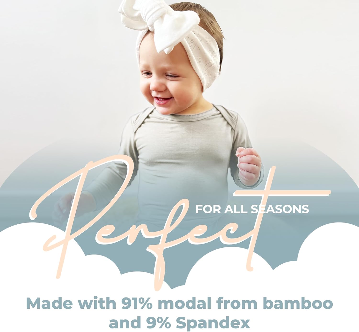 Nyte Nyte Baby - Cozy Long Sleeved Baby Pajamas with Adjustable Felt Mitten Cuffs