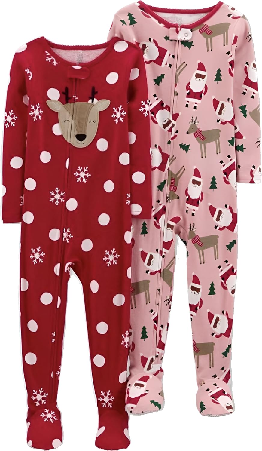 Carters Just One You Reindeer Santa Blanket Sleeper 2-Pack