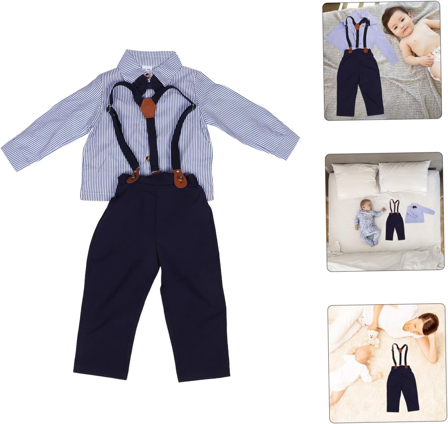 Ipetboom Boys British gentleman outfit set Comfortable shirt pants for boys