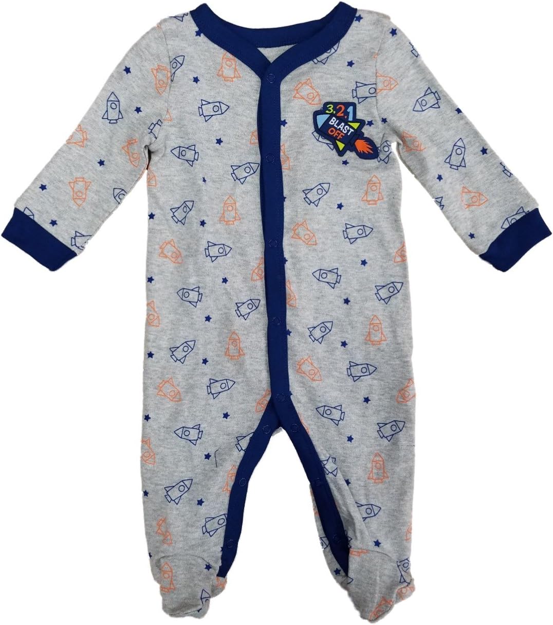 Gray Blast Off Space Ship Pajama Sleeper