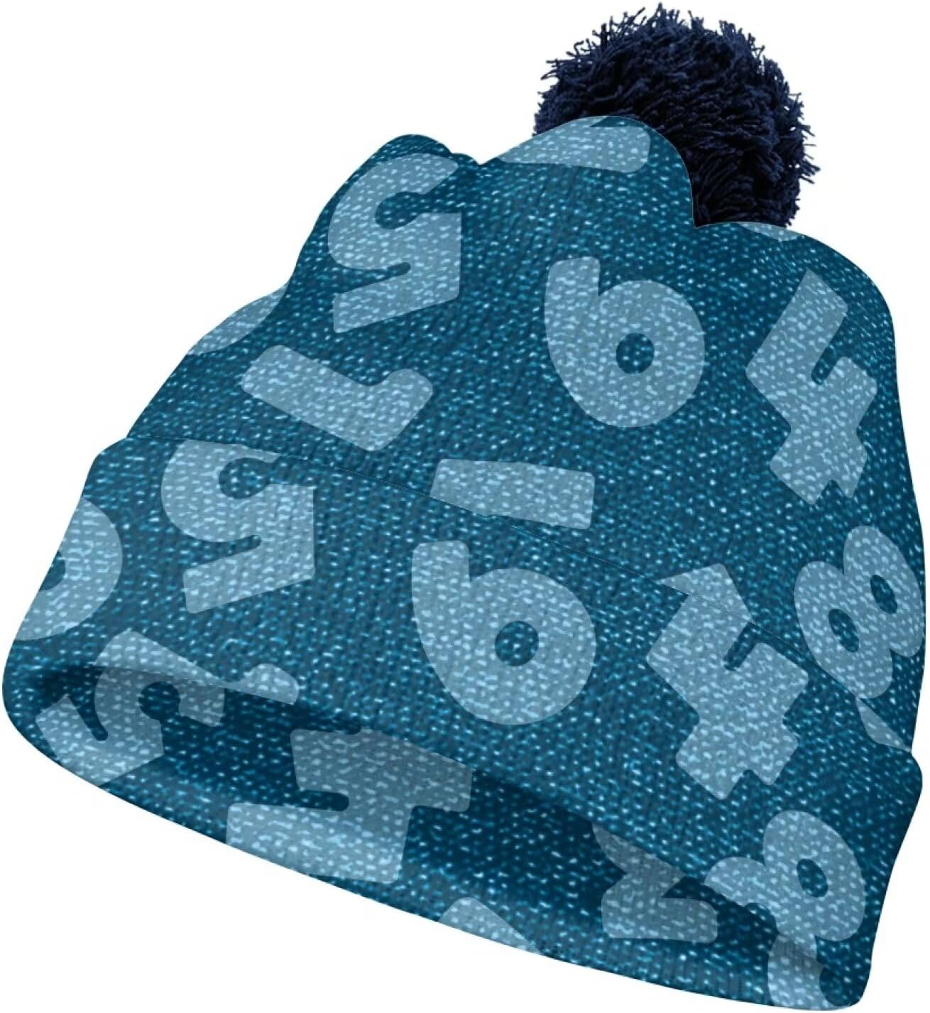Pwnixequ Knitted Winter Beanie with Poms for Toddler Boys and Girls Collection
