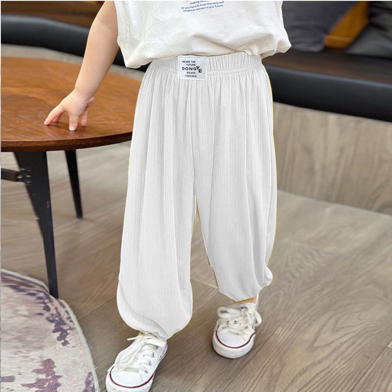 Linwnil 2-Pack Kids Breathable Quick-Dry Pants with Elastic Waist Anti-Mosquito