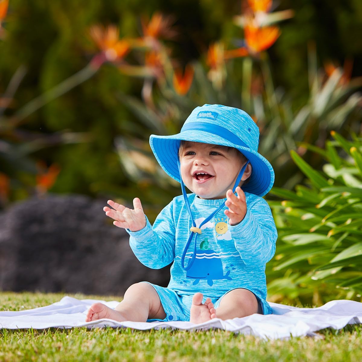 UV SKINZ UPF 50 Swim Hat for Baby Boys - Protection Fun