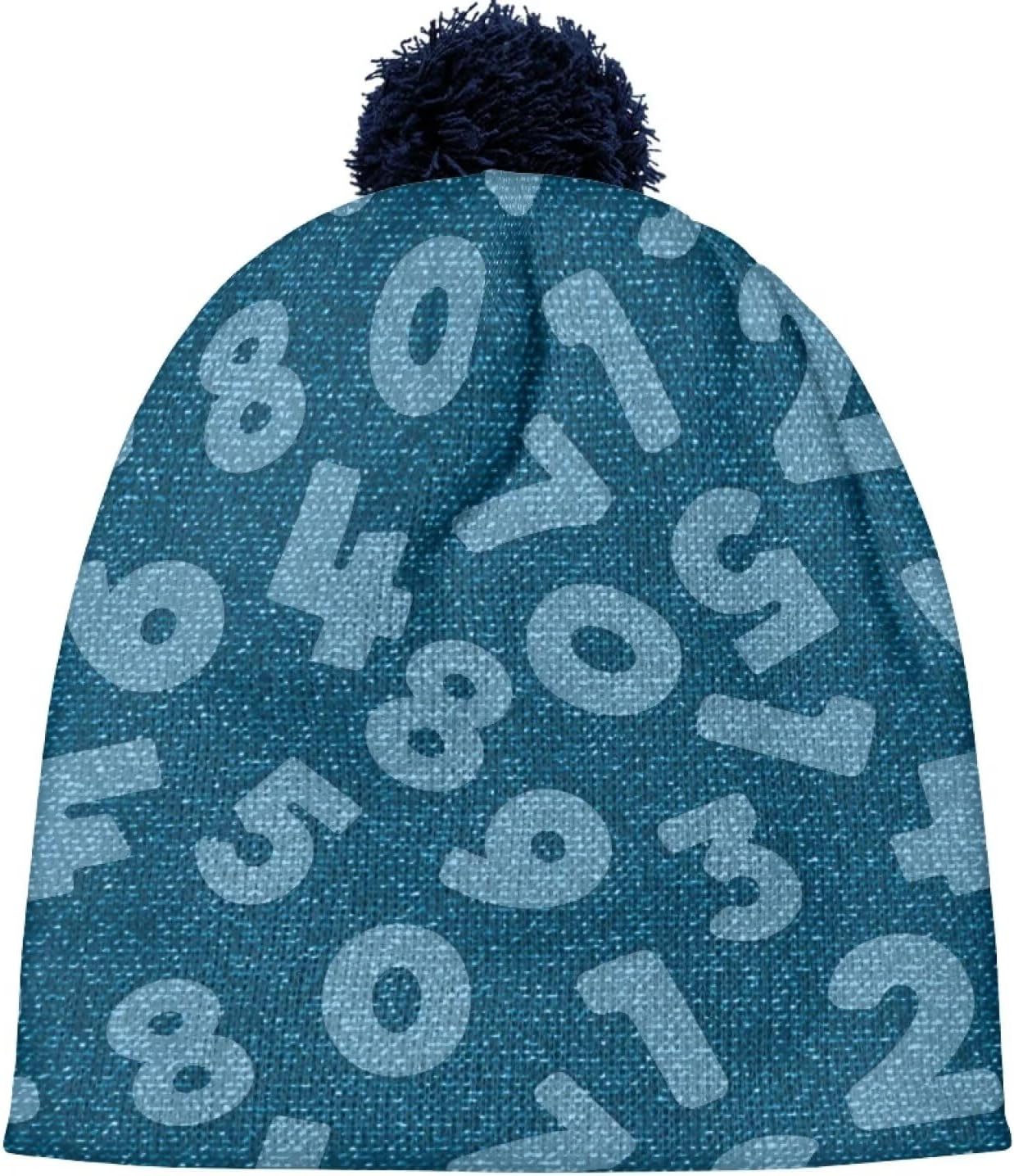 Pwnixequ Knitted Winter Beanie with Poms for Toddler Boys and Girls Collection