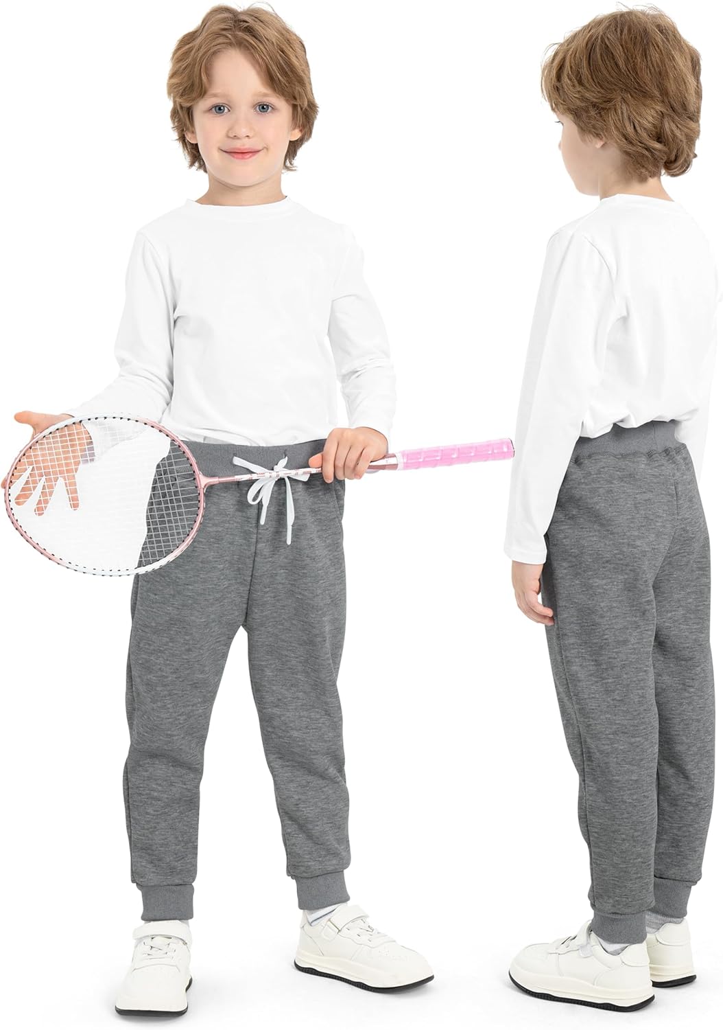 Resinta 3-Pack Pull-On Fleece sweatpants for boys