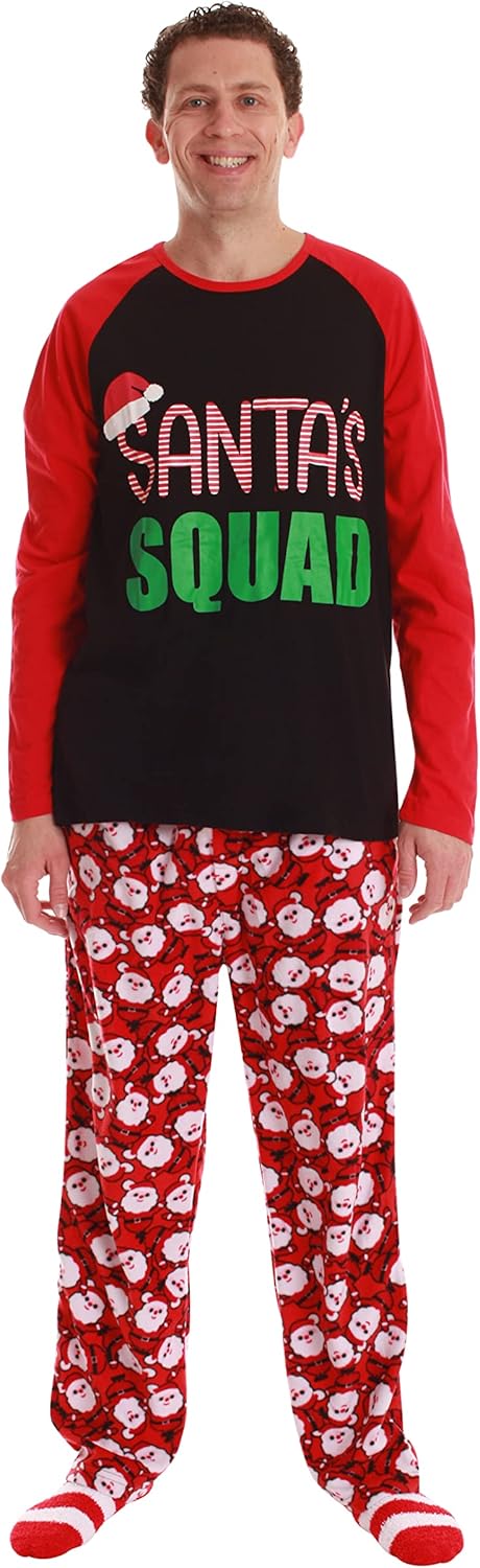 FollowMe Christmas Jammies Santas Squad Pajamas for Family Couples