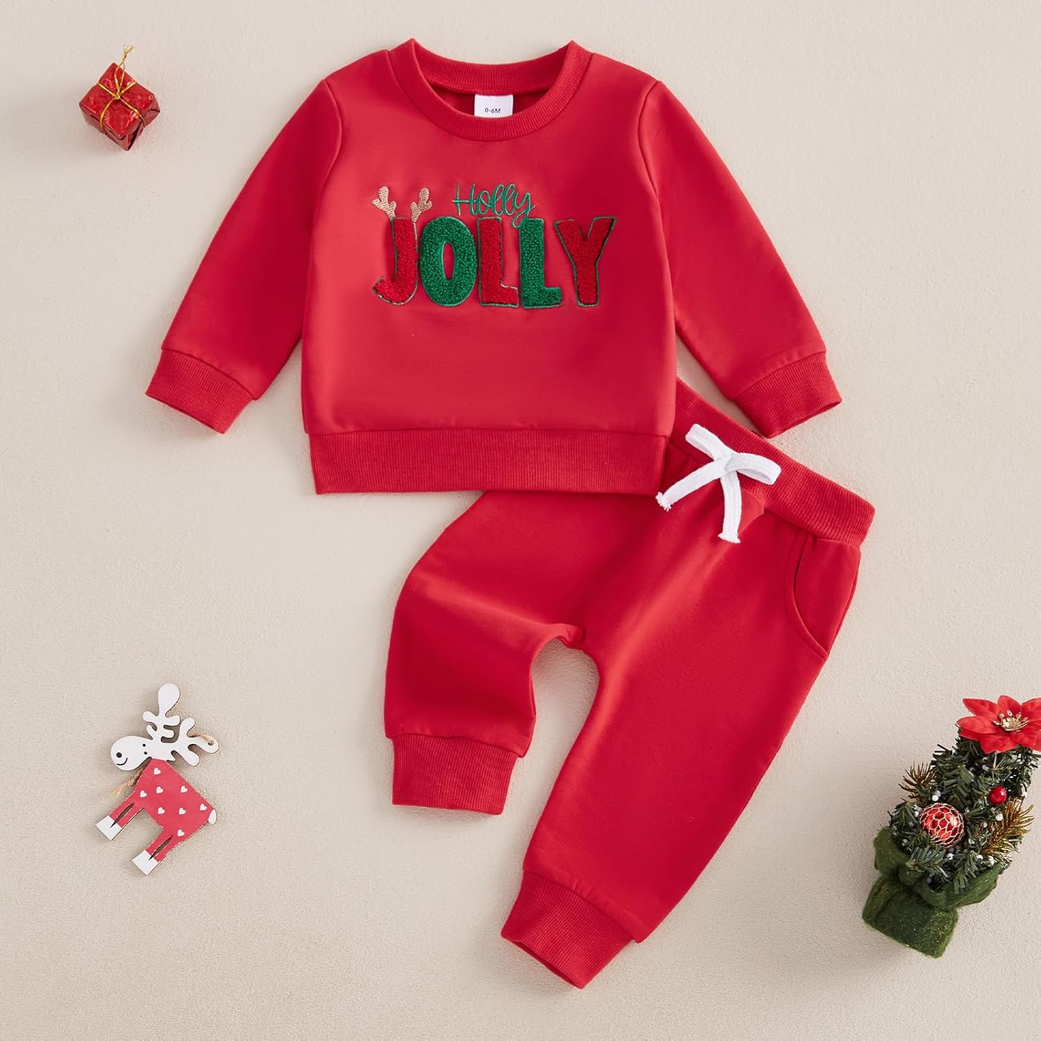 Toddler Girl Boy Christmas Outfits Set