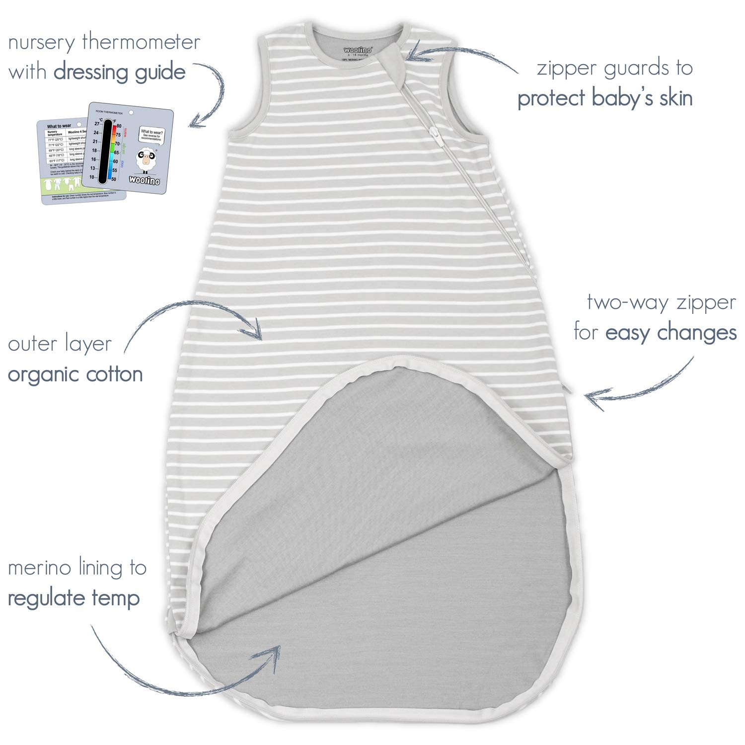 Woolino Organic Merino Cotton for Baby 18-36