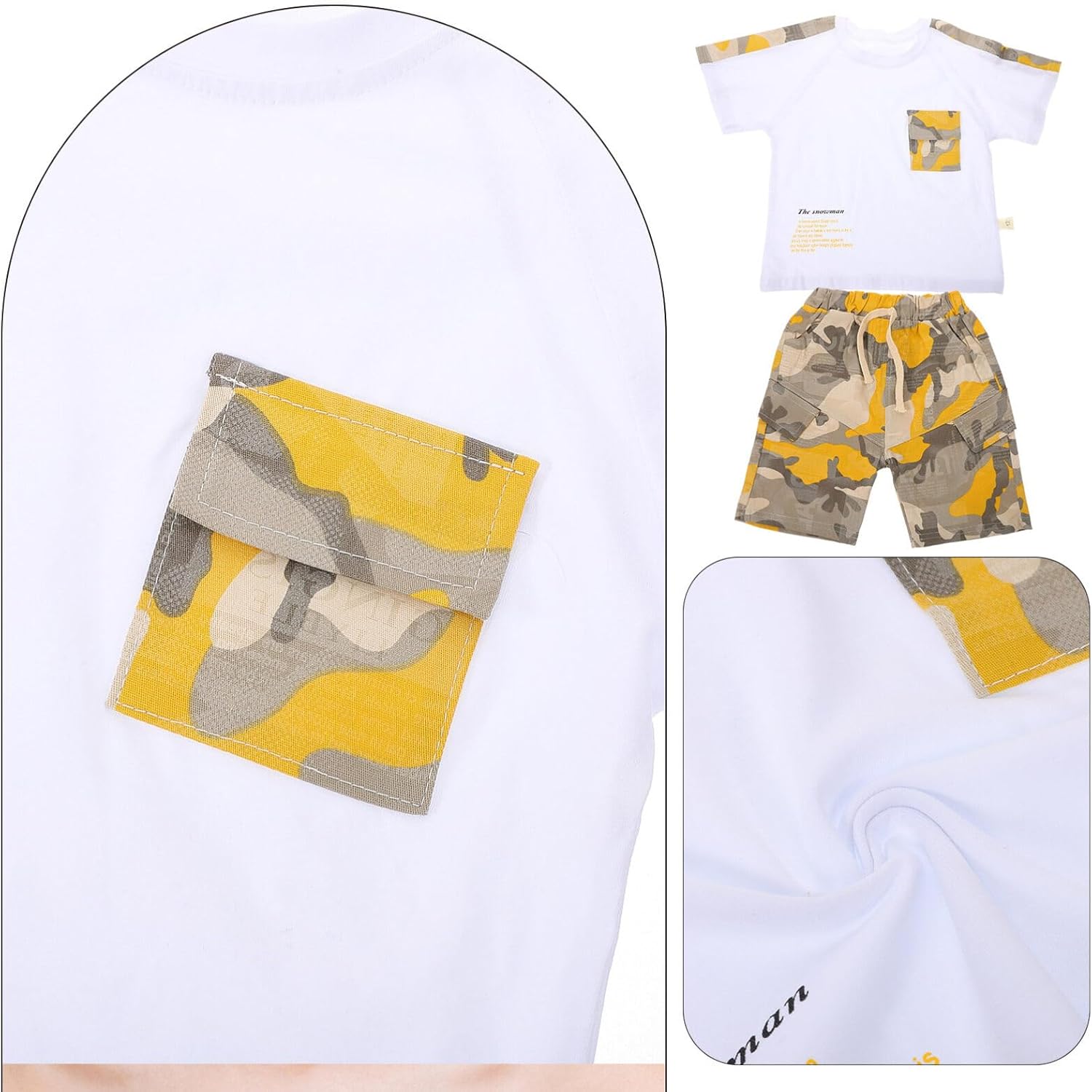 Callaron Toddler Boys Summer Outfit - Shirts and Pants Set