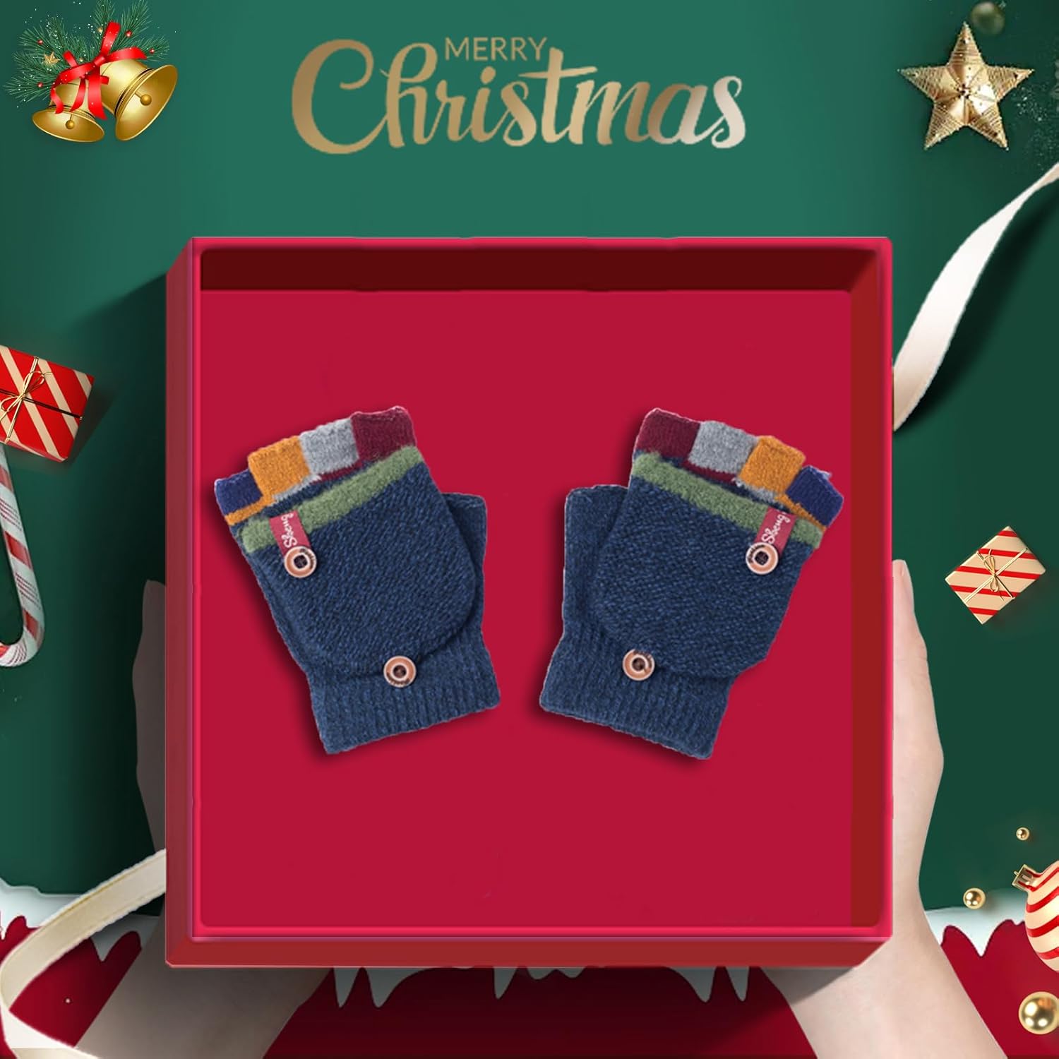 Kids Winter Gloves Mitten Set for Boy Girl