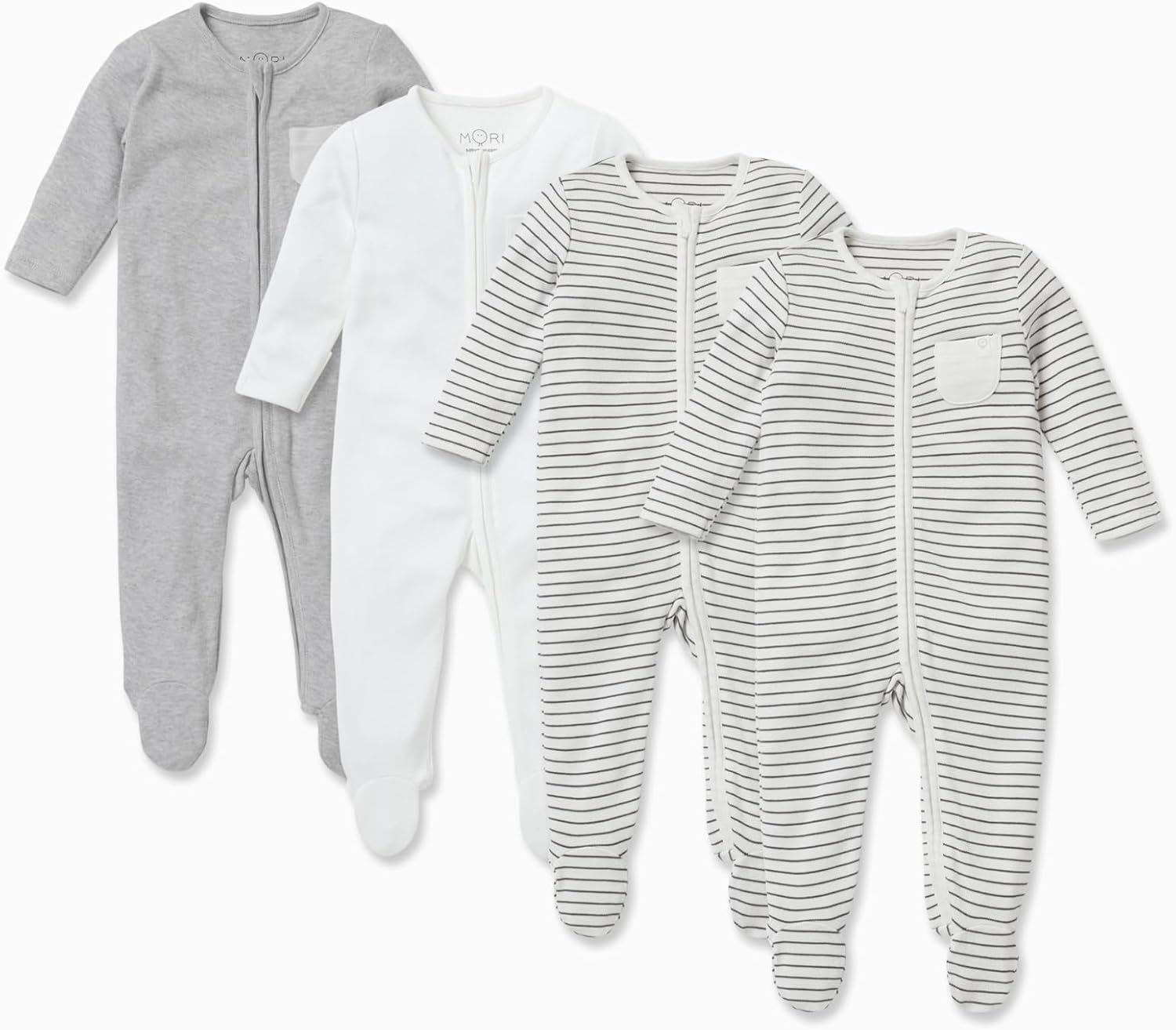MORI Baby Unisex Clever Pajamas 4-pack