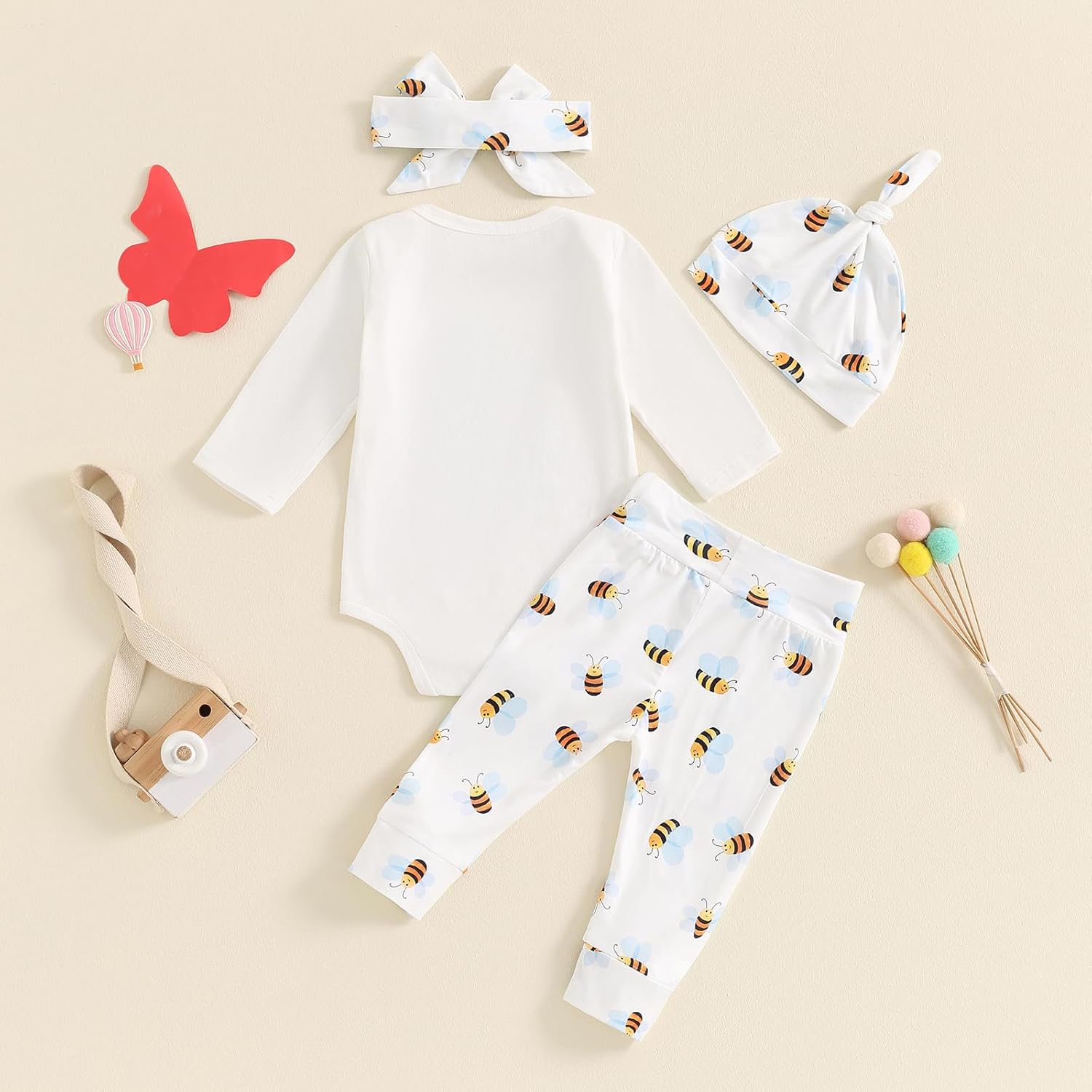 Newborn Baby Outfits - 4-Piece Complete Set for Boys and Girls