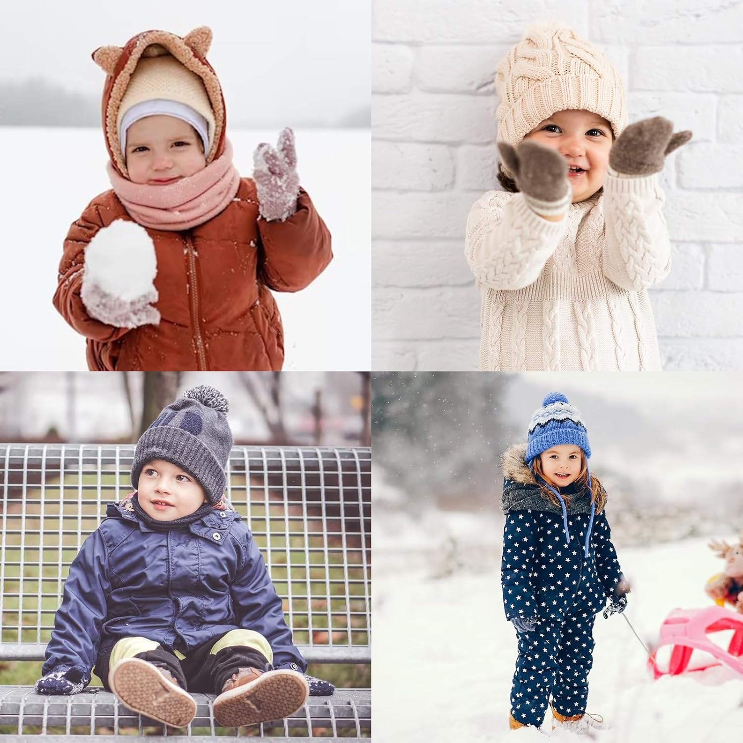 Warm Stretchy Toddler Mittens Perfect Gift for Kids Soft Flexible and Durable
