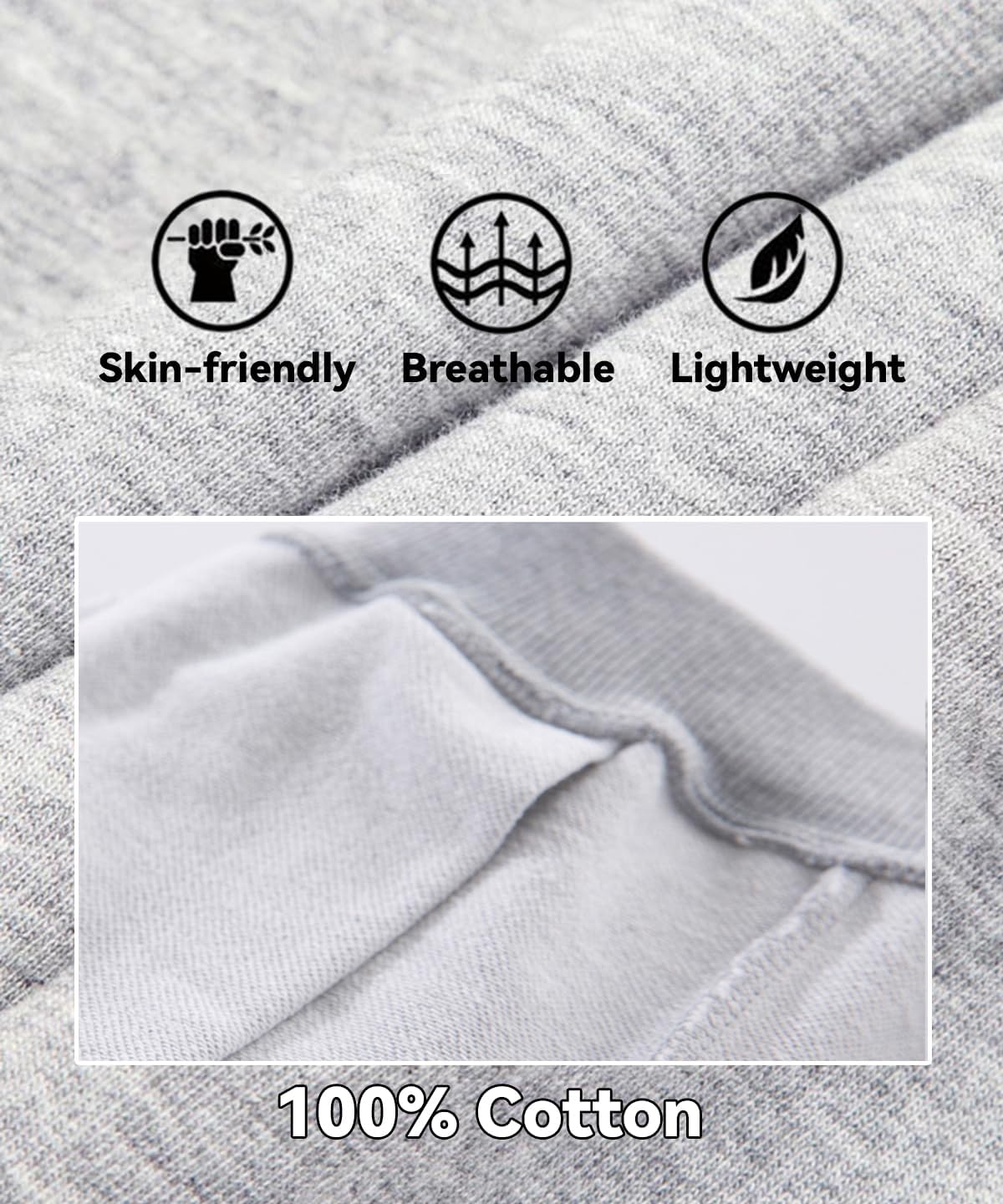 GFQLONG Toddler Boys 2-Pack Cotton Active Jogger Sweatpants