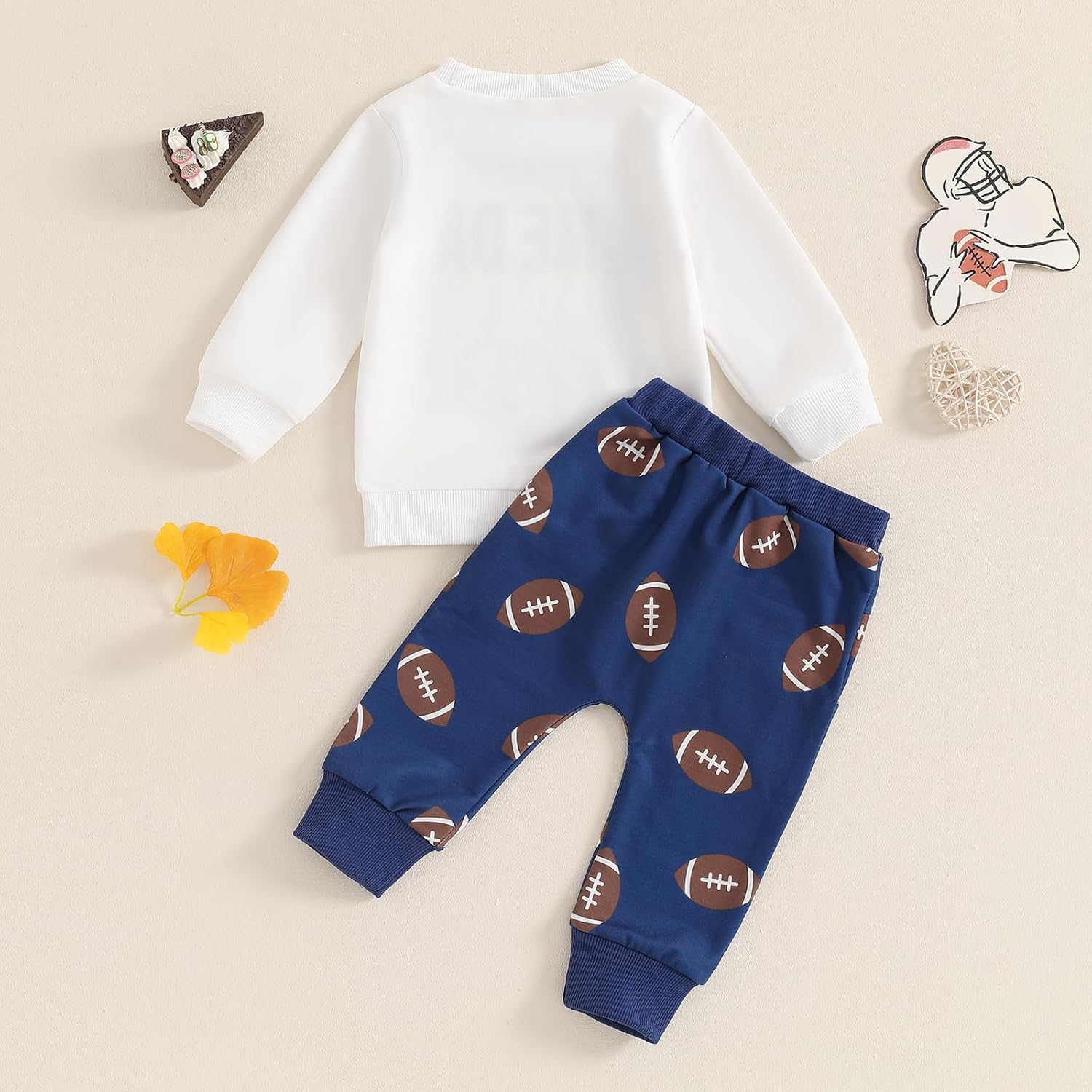 High-Quality 2 in 1 Football Game Day Outfit Toddler Boys Girls Set