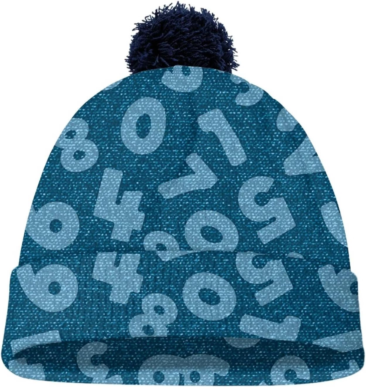 Pwnixequ Knitted Winter Beanie with Poms for Toddler Boys and Girls Collection