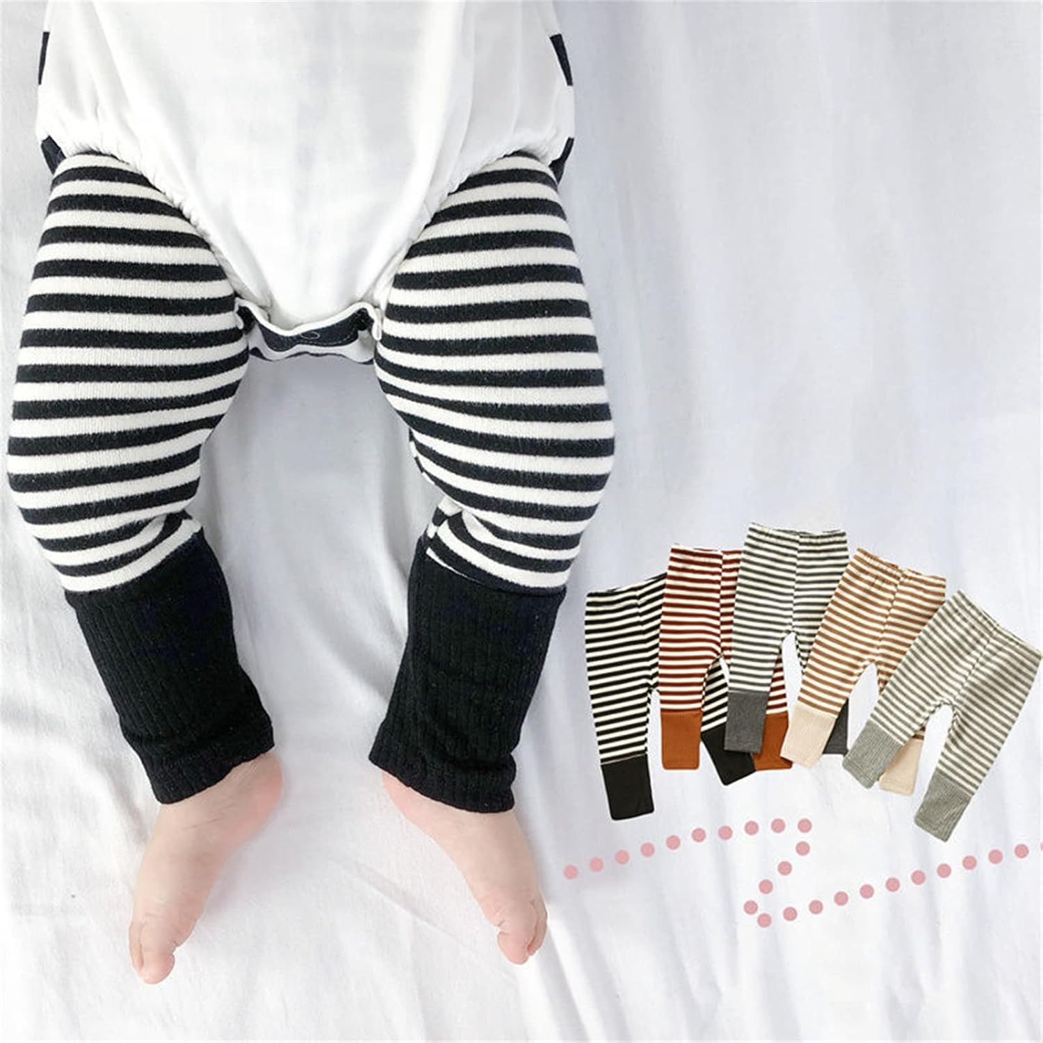 Striped Patchwork crawled boys girls legging
