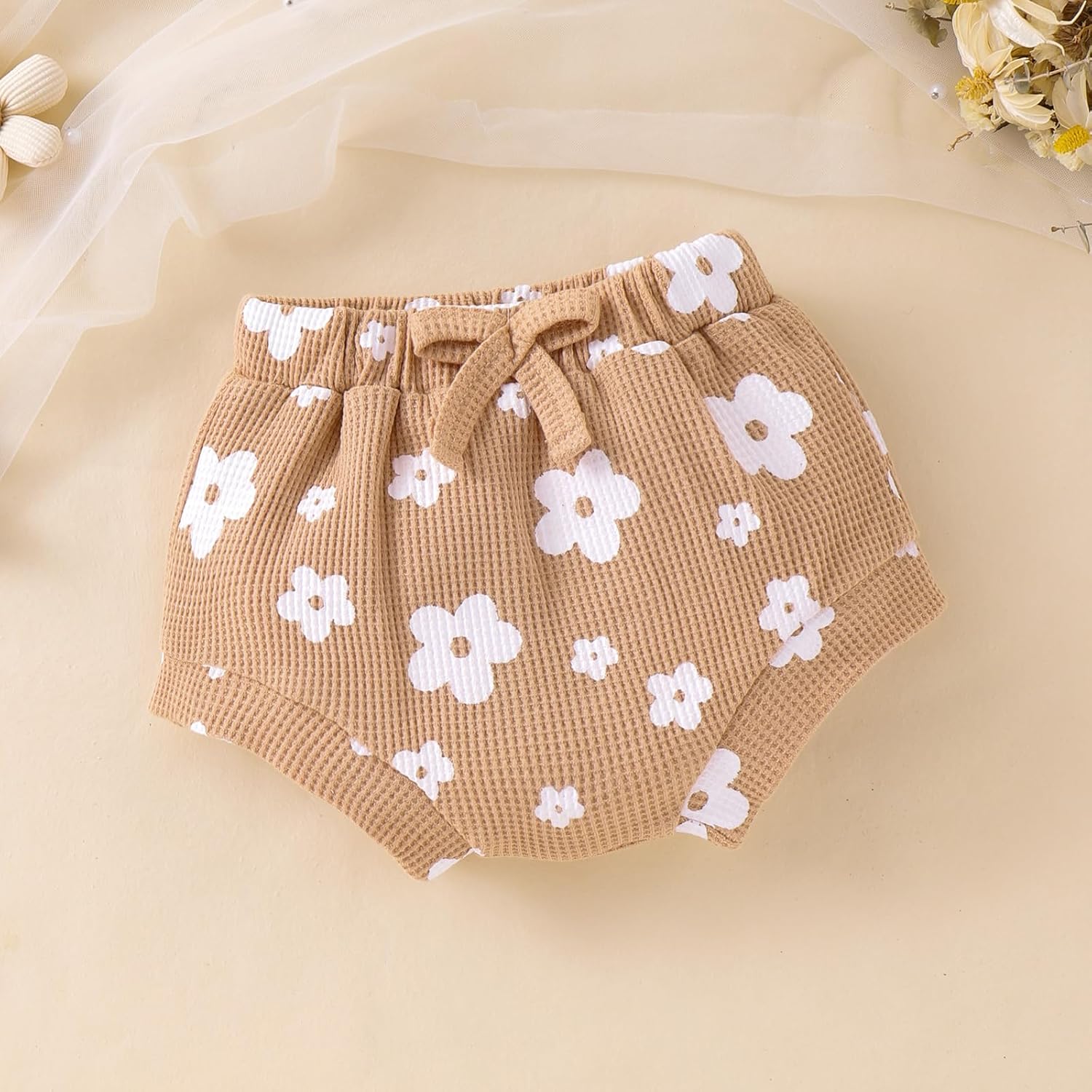 Cozy Floral Waffles for Little Ones 2-Piece Toddler Summer Set