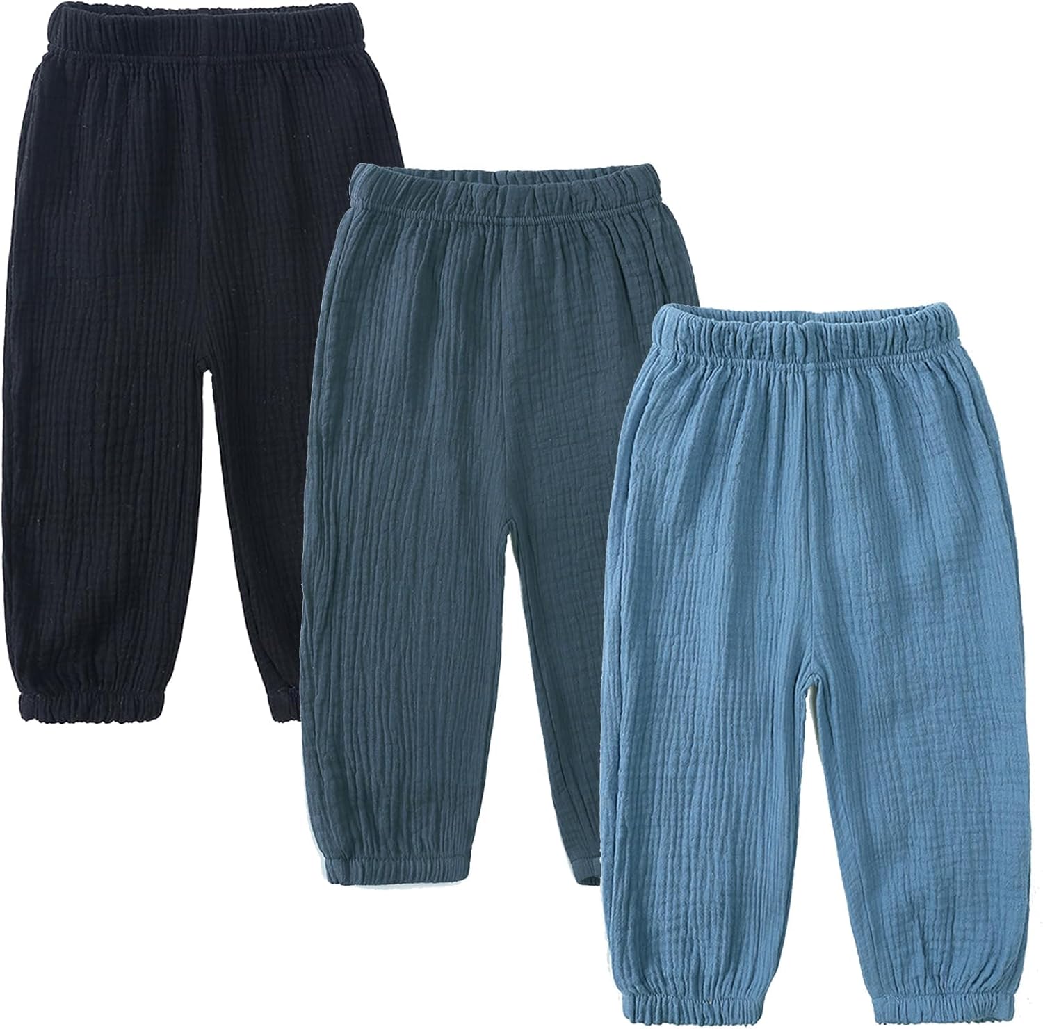 3-Piece Cotton and Linen Trousers for Kids