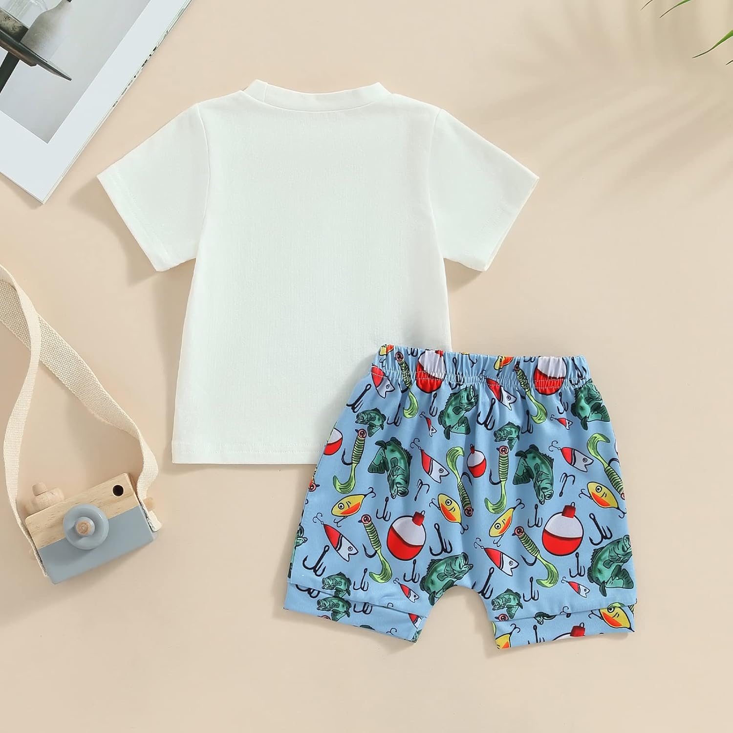 Meiweileya Toddler Boys Elastic Shorts Set