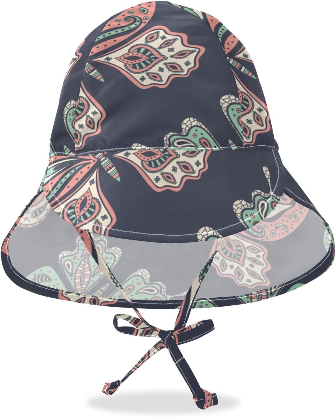 Sun Protection with Boho Pattern Kids Travel Hat UPF 50