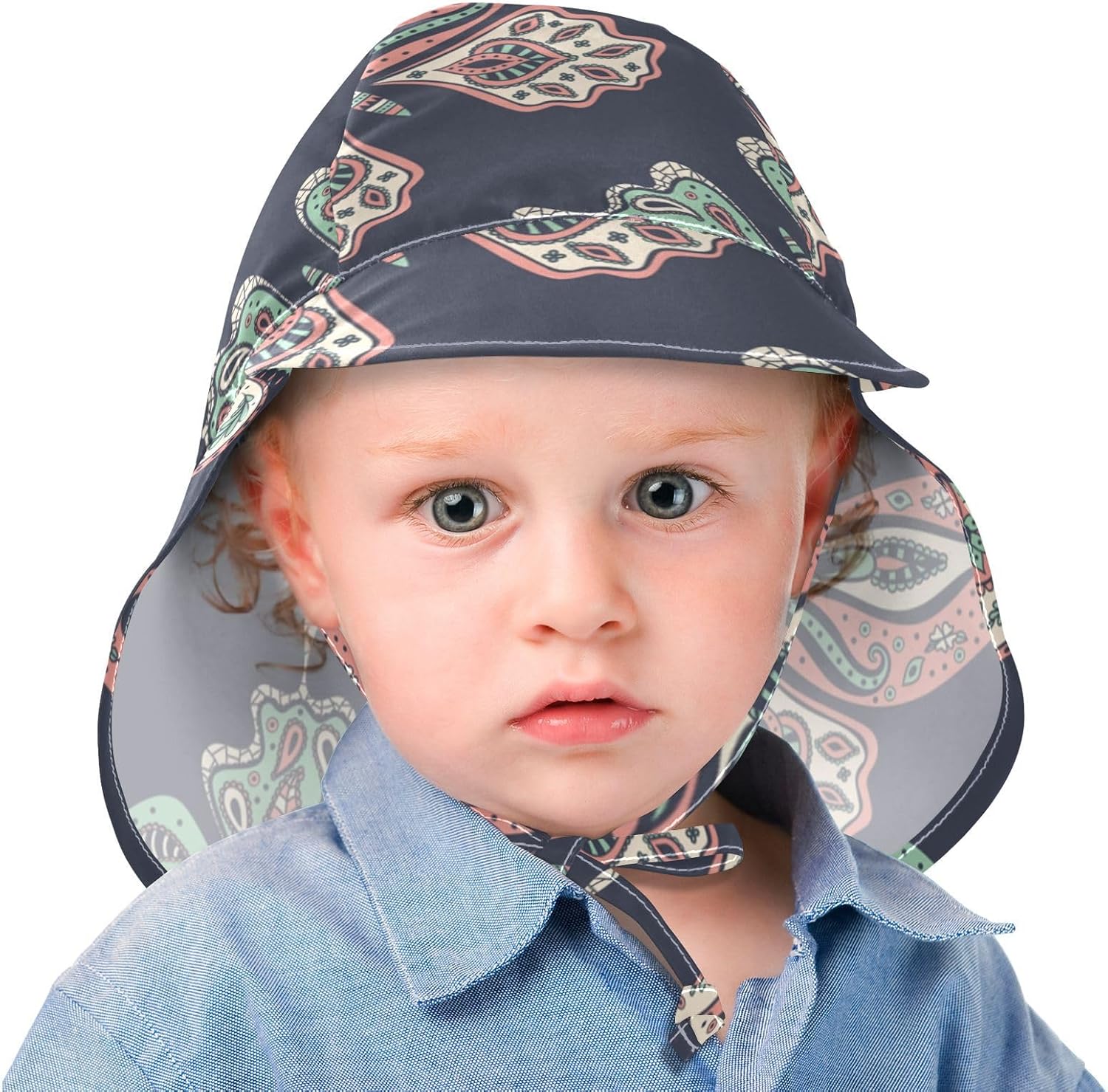 Sun Protection with Boho Pattern Kids Travel Hat UPF 50
