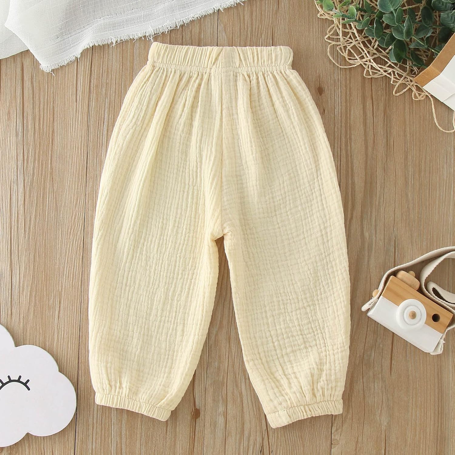 Perfect Fit Cotton Linen Pants for Boys and Girls by Zhizhaihu