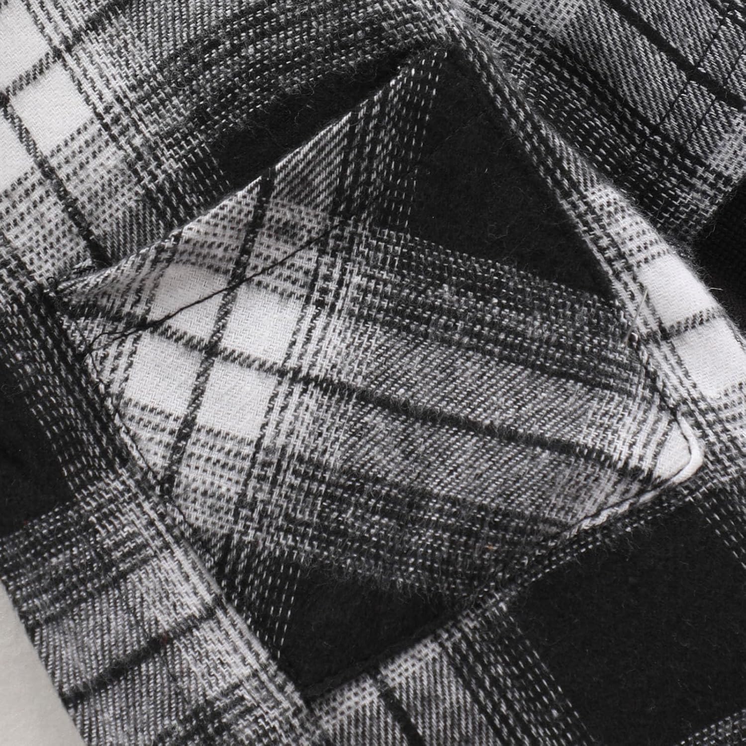2025 Plaid Long Sleeve Hoodie Set for Boys