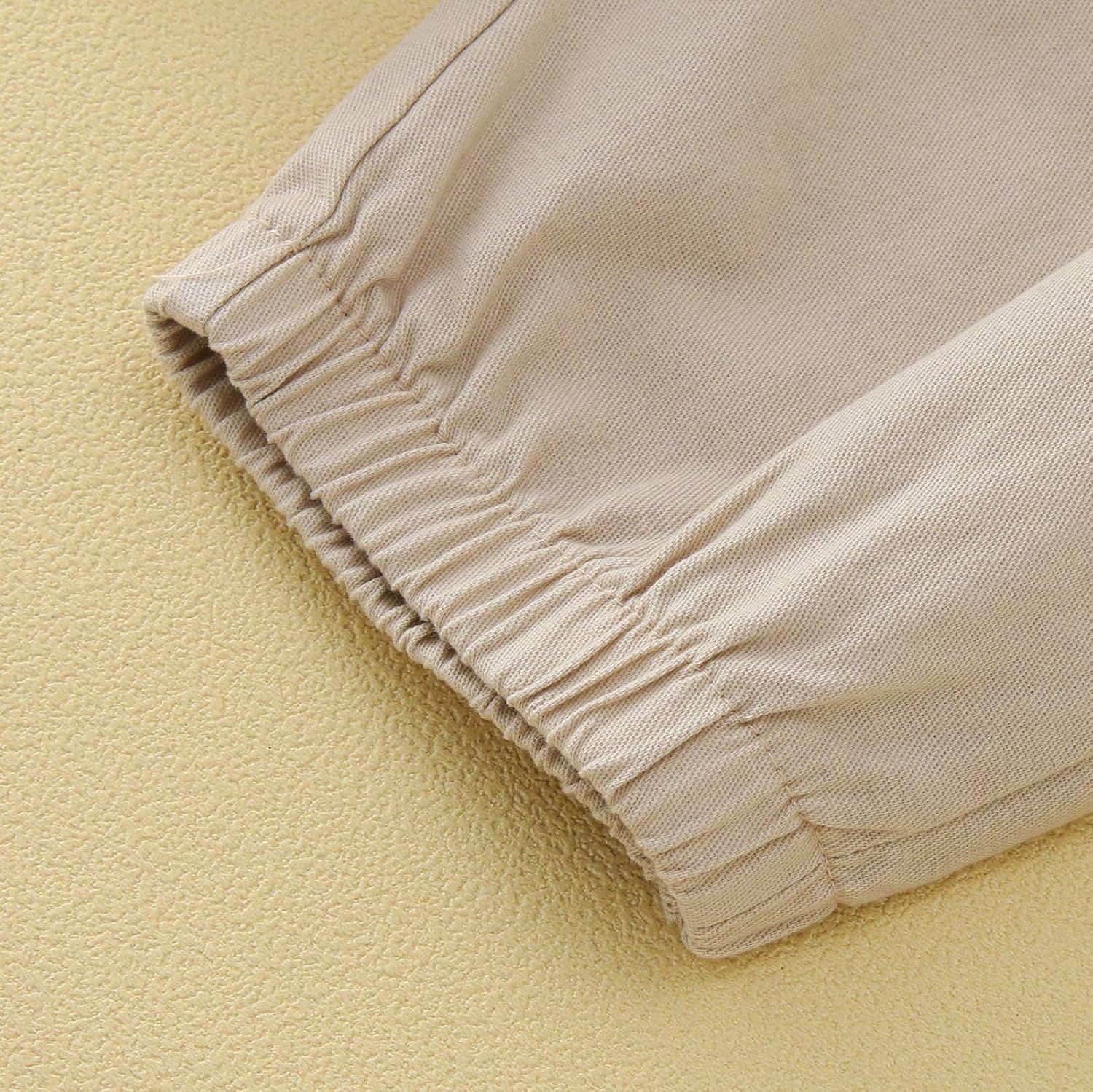 Jogger Pants for Kids Beige Pull-On Enjoyable Activity